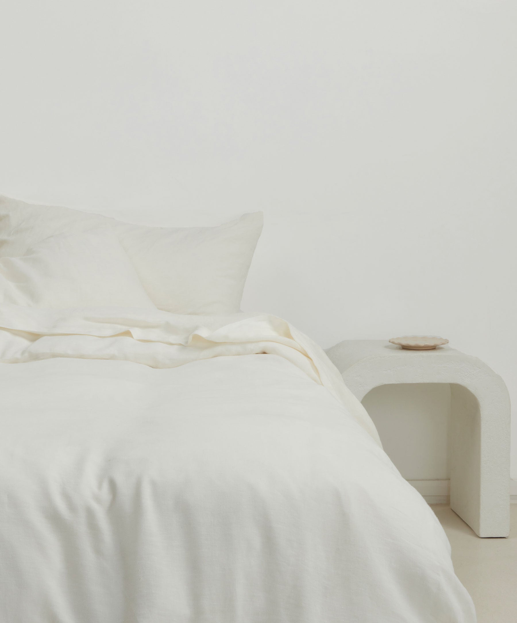 Linen Sheet Set with Pillowcases - Ivory