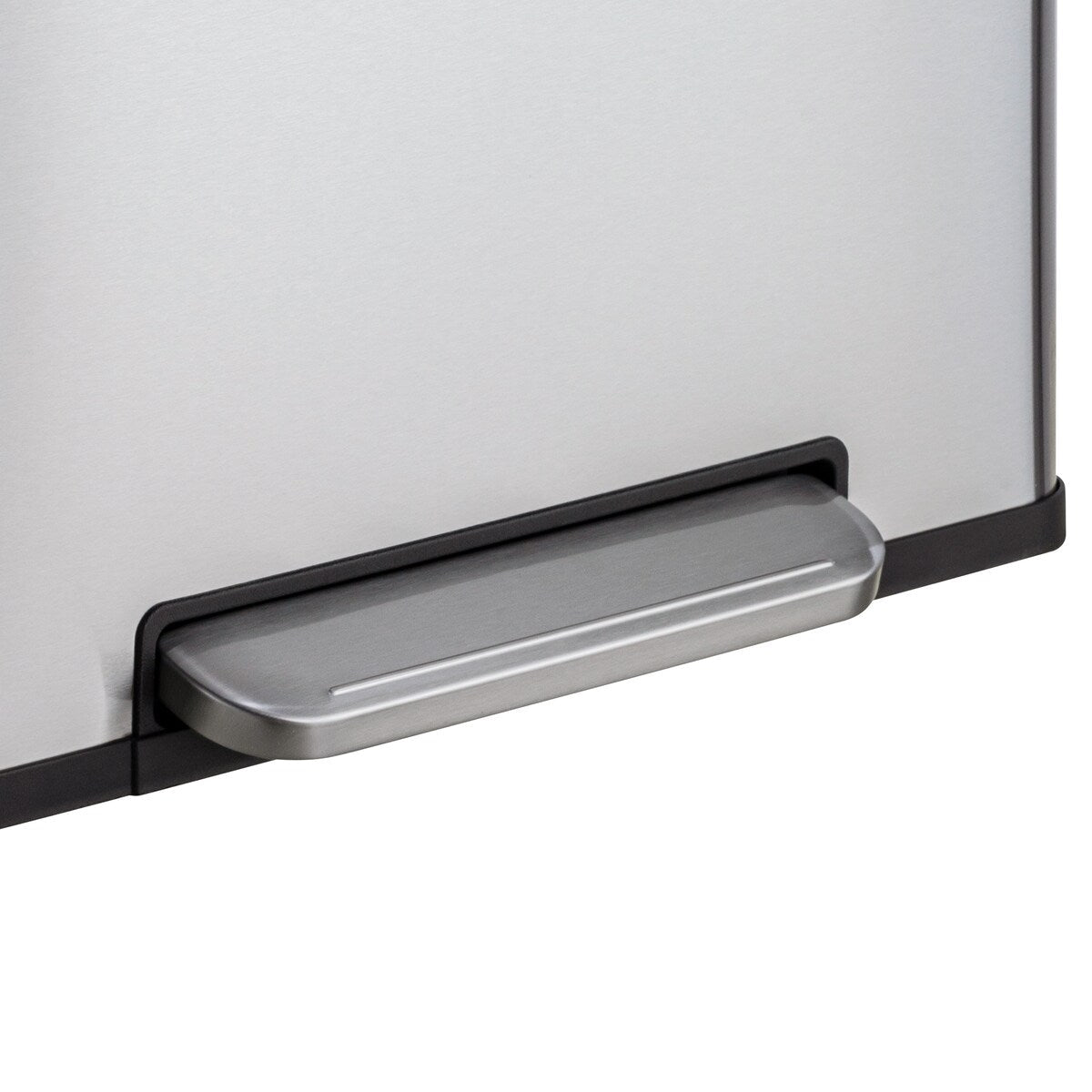 Qualiazero 16 Gal (8 Gal dual unit) Rectangular Recycle Step Can - Stainless Steel