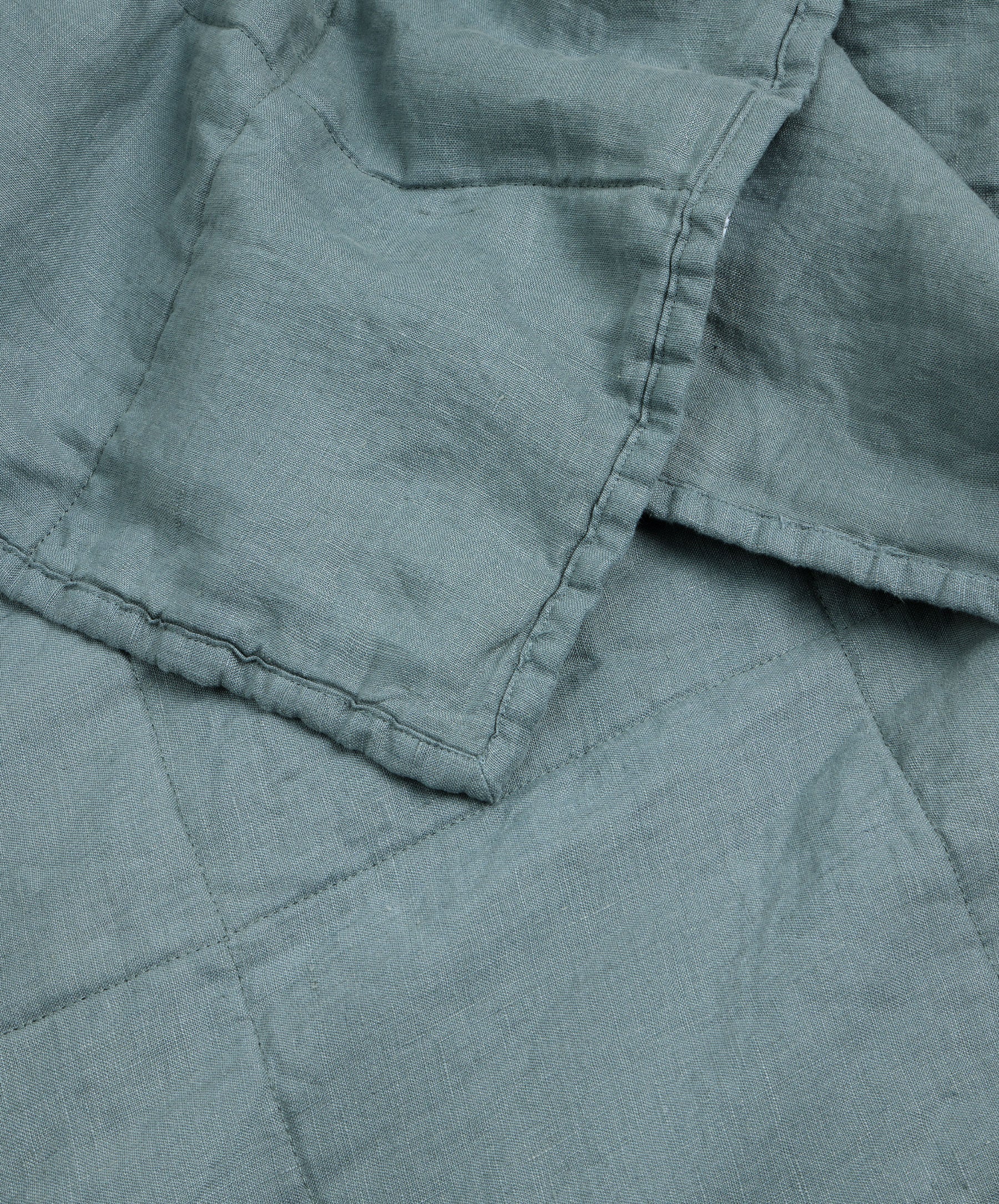 Quilted Bedcover - Bluestone