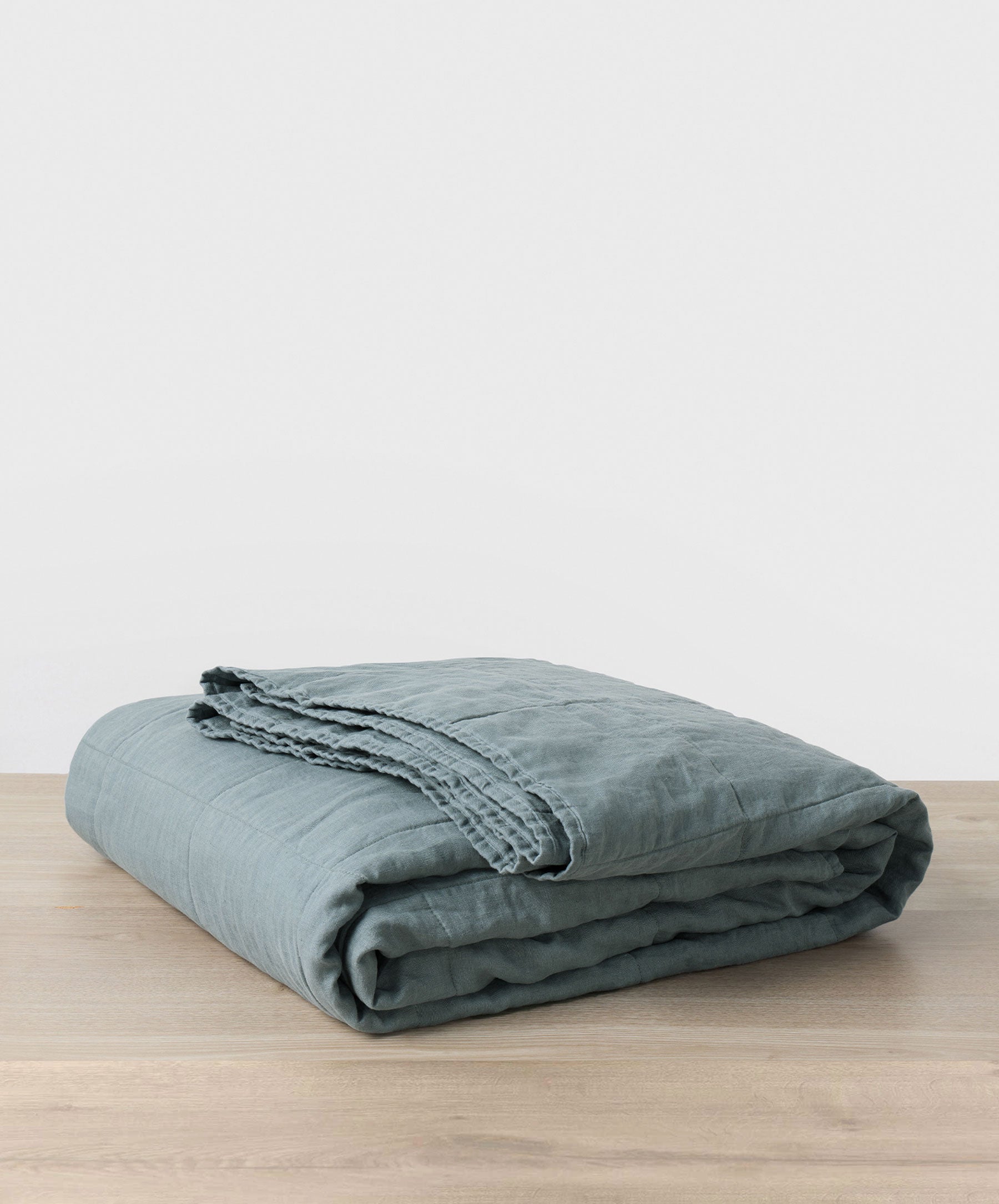 Quilted Bedcover - Bluestone