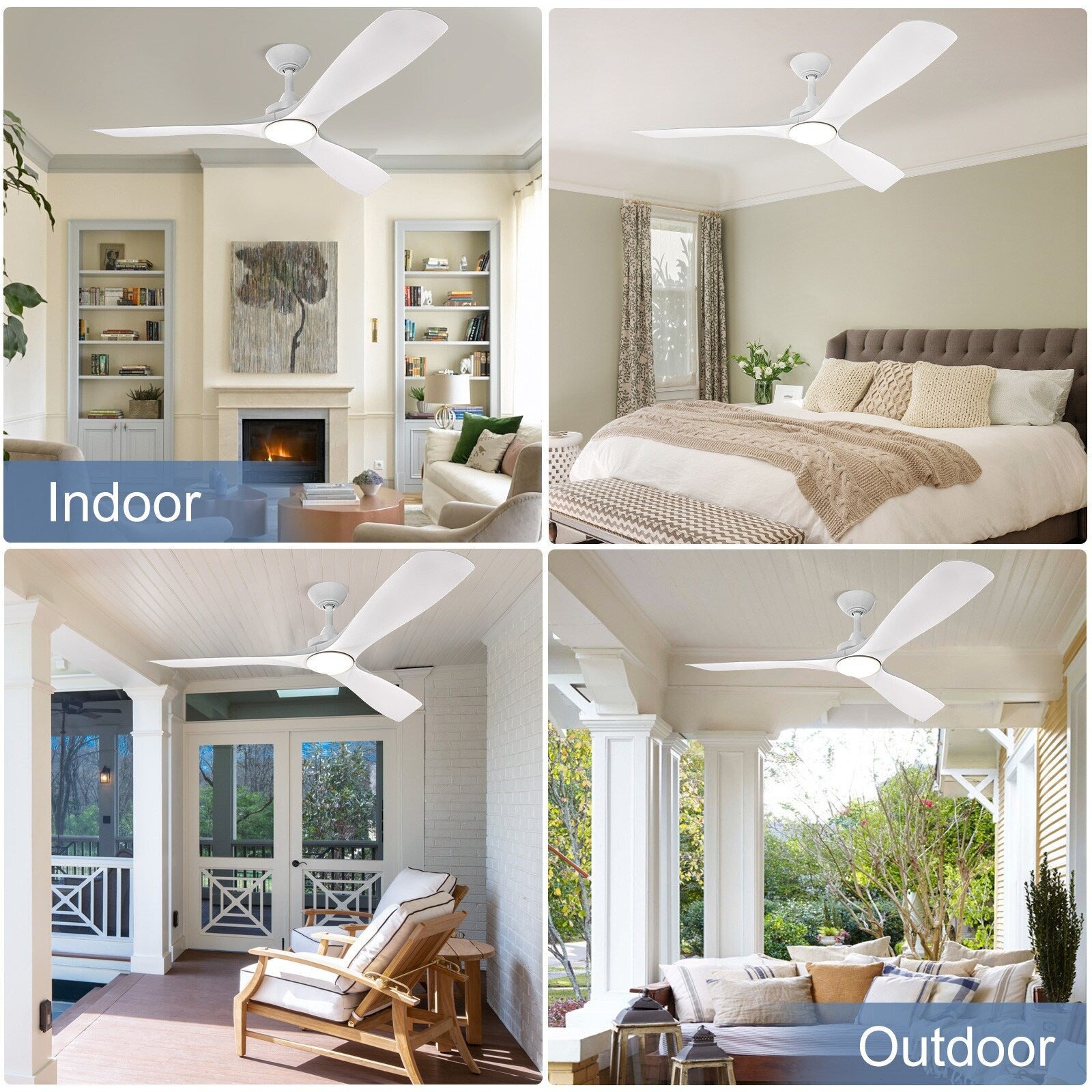 Remote Ceiling Fan with Lights Flush Mount