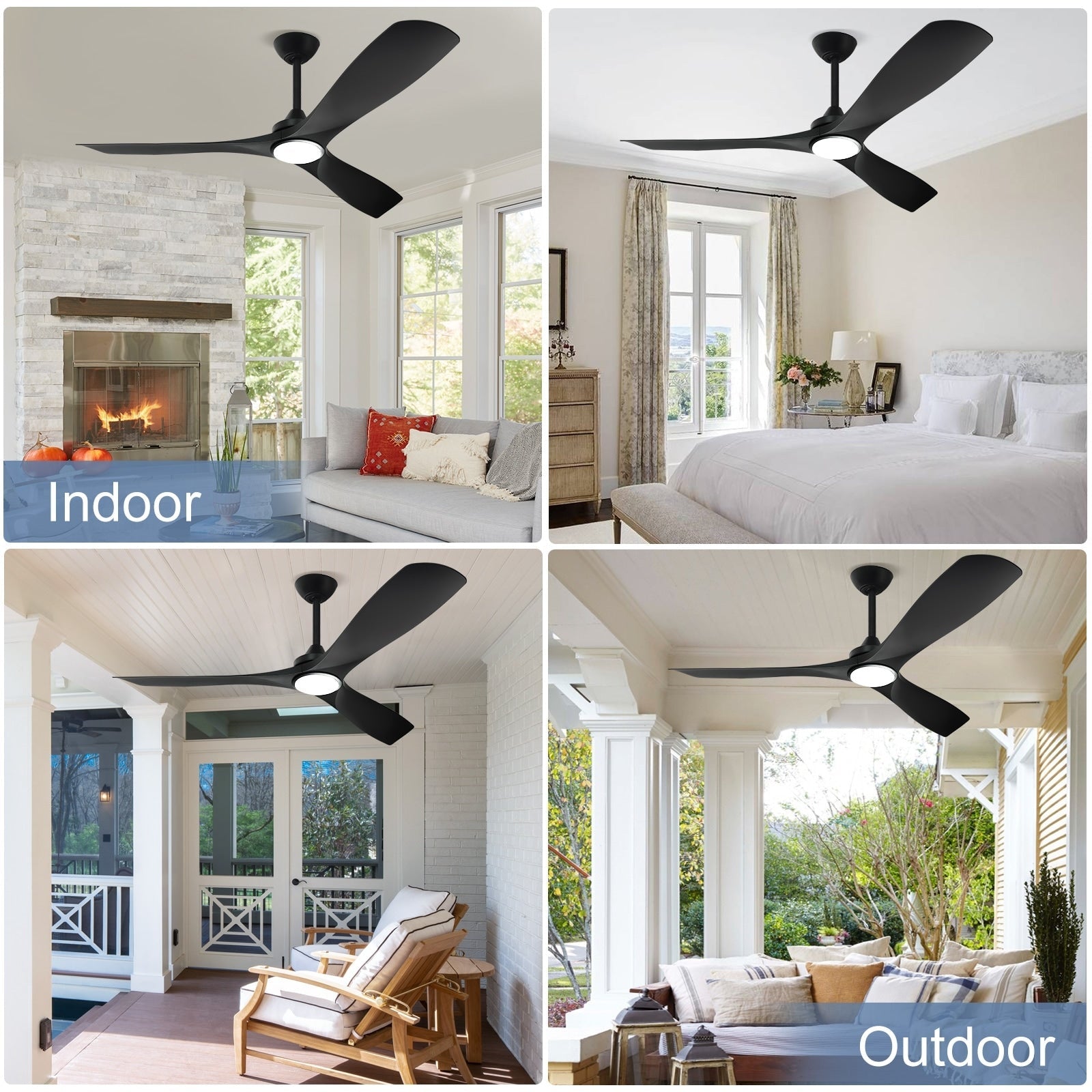 Remote Ceiling Fan with Lights Flush Mount