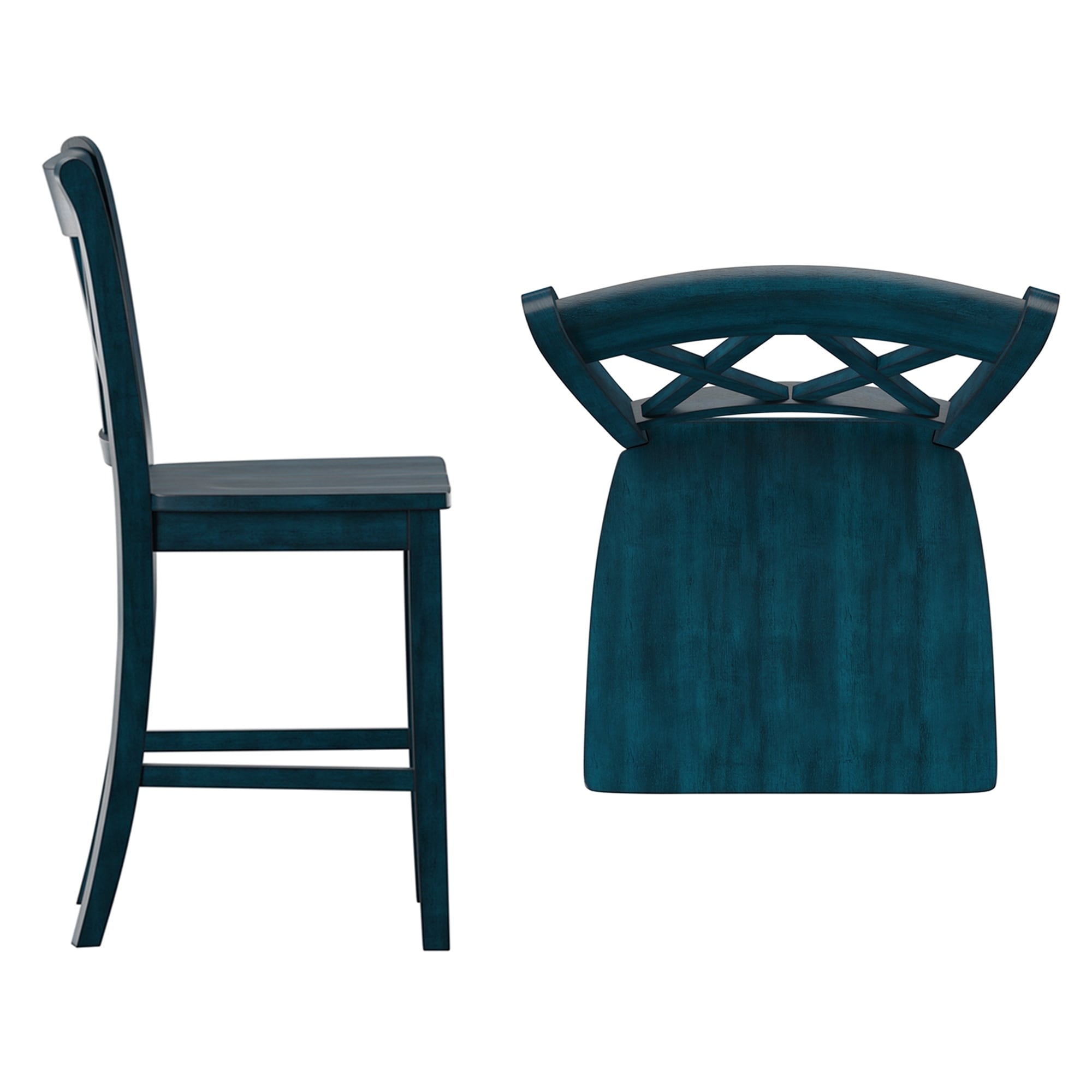 Ronda Double X-Back Counter Height Chairs (Set of 2)