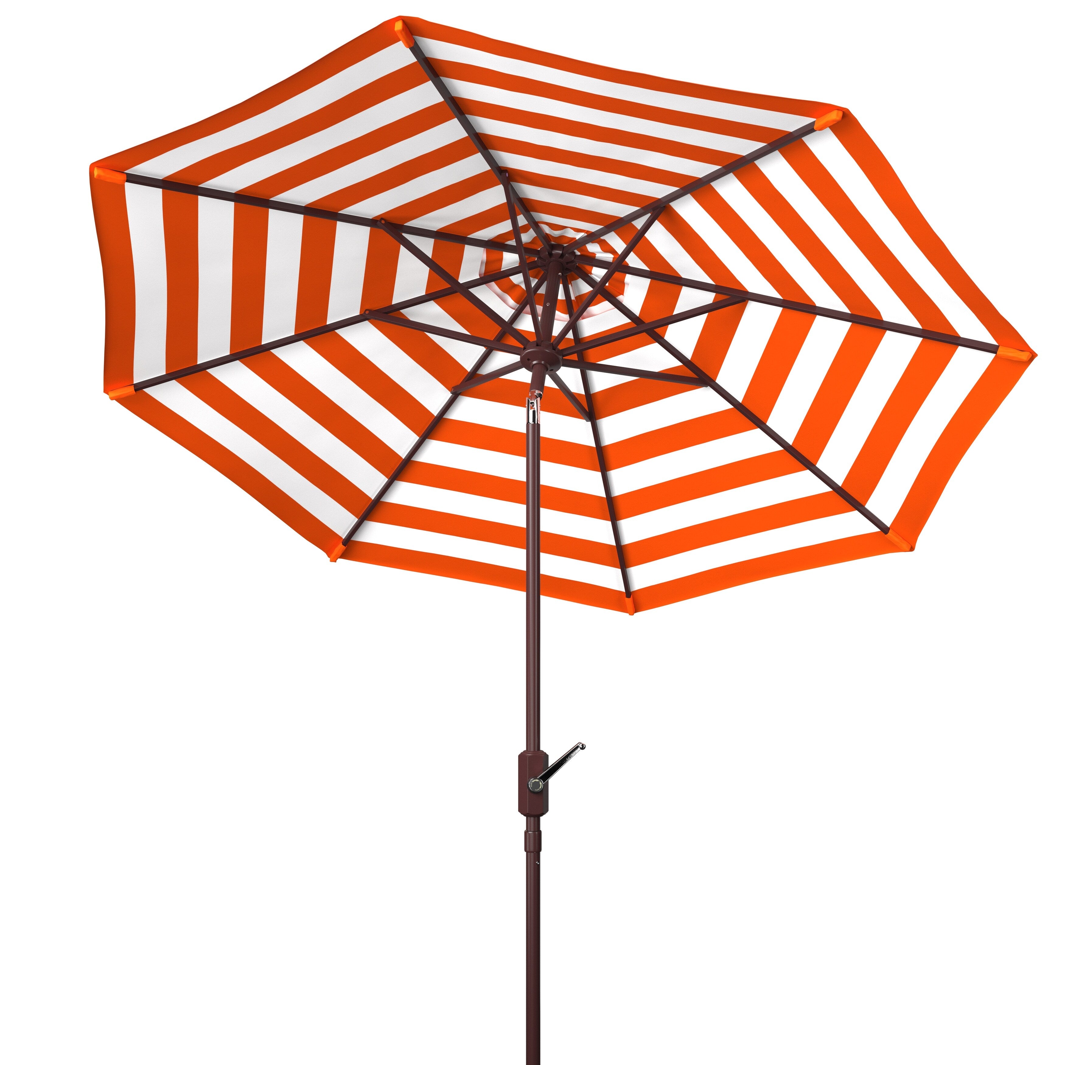 SAFAVIEH Hadire Inside Out Striped 9 Ft Crank Outdoor Umbrella