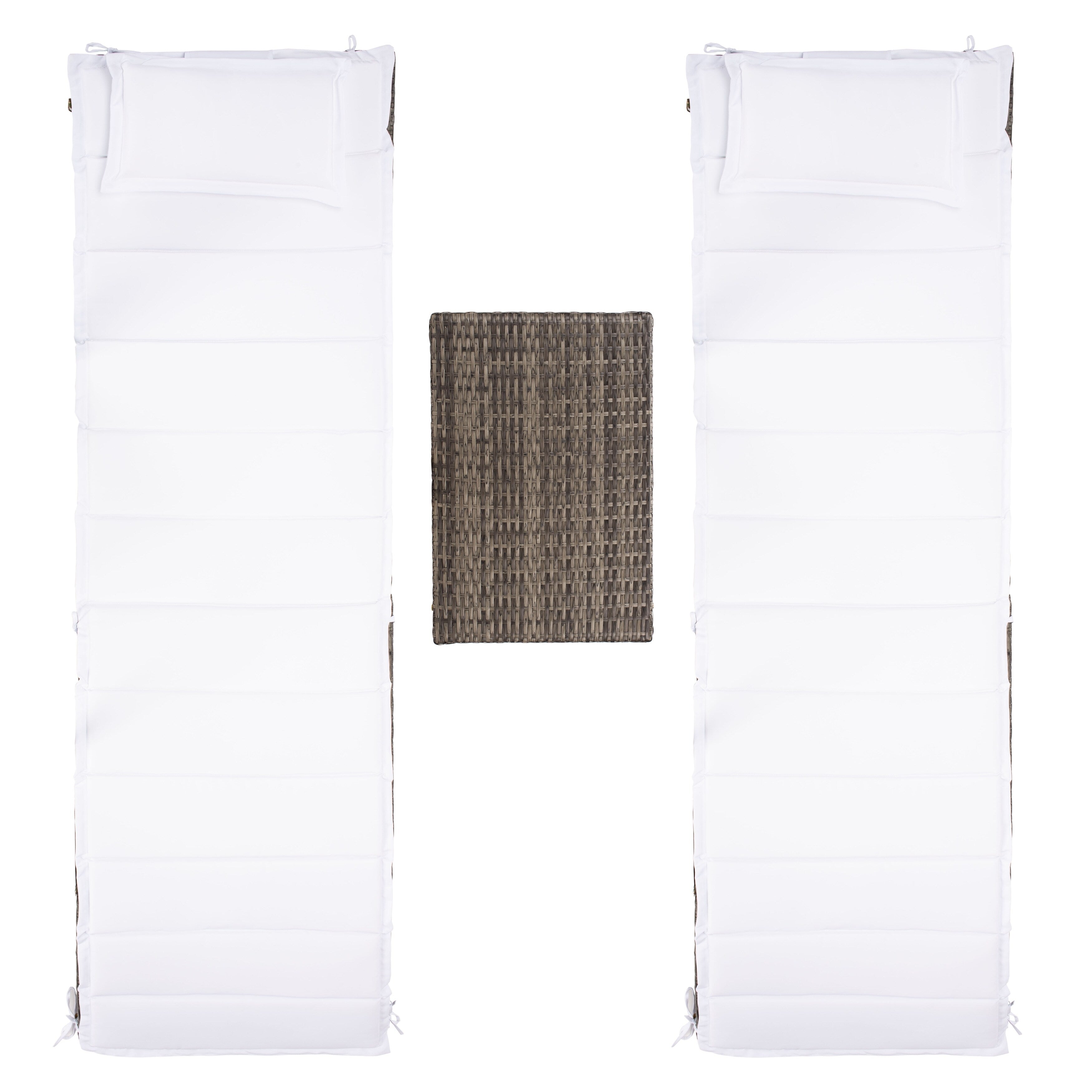 SAFAVIEH Outdoor Blaguna 3-Piece Sun Lounger Set - 83Wx20Dx24H