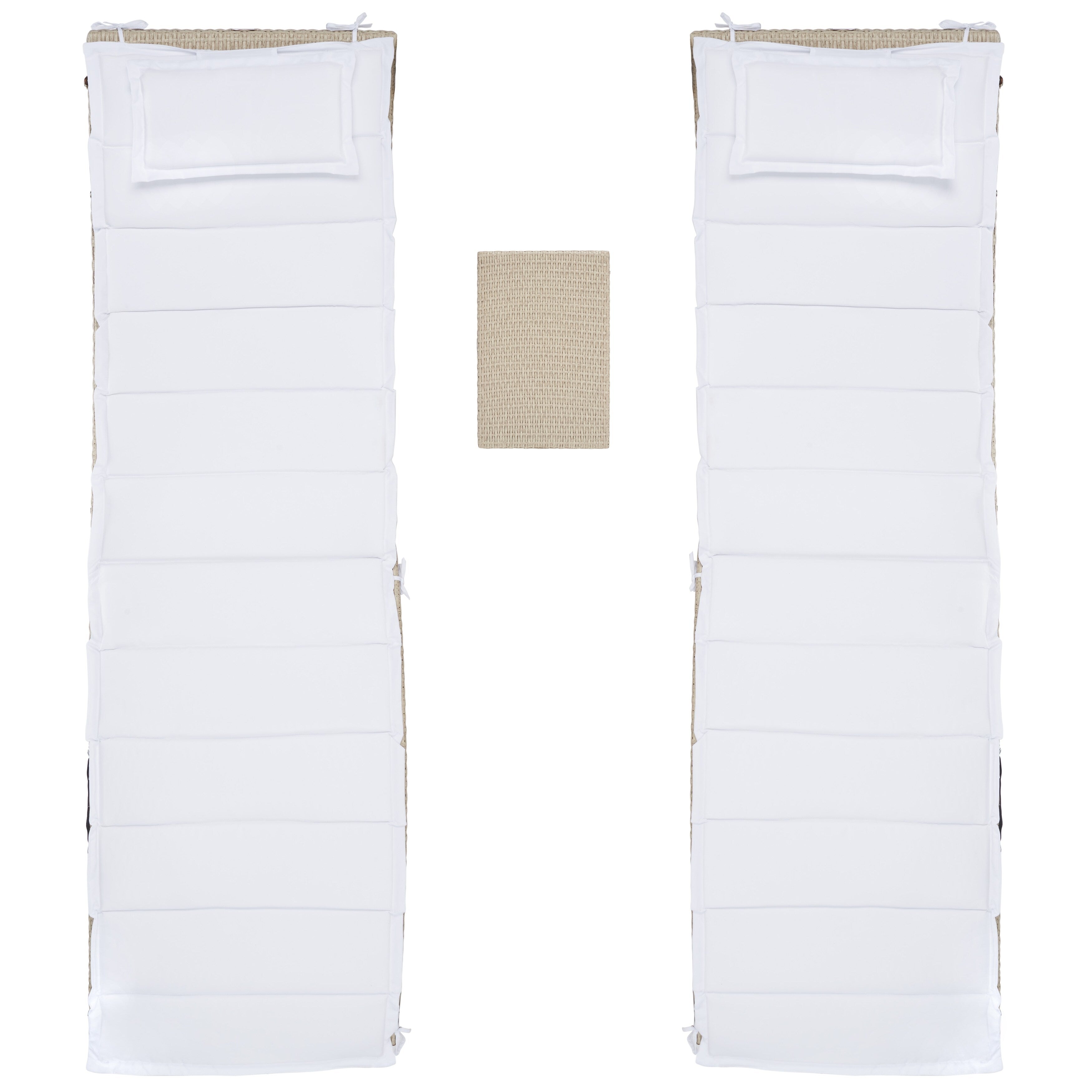 SAFAVIEH Outdoor Blaguna 3-Piece Sun Lounger Set - 83Wx20Dx24H