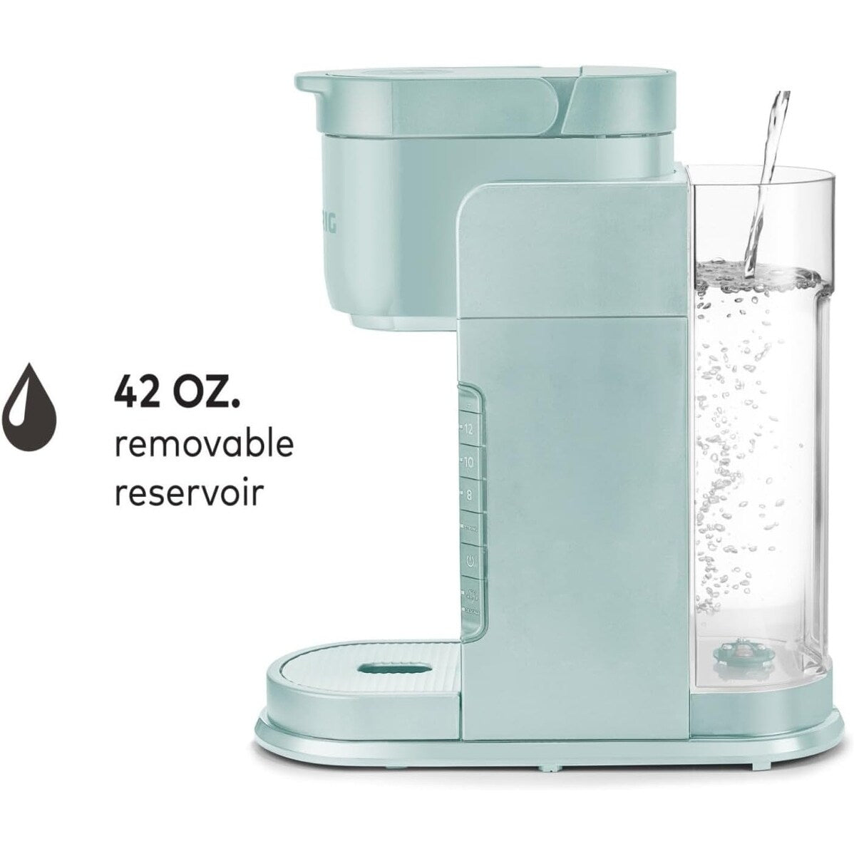 Single Serve K-Cup Coffee Maker, 3 Brew Sizes, Strong Brew, 42oz Reservoir, Mint