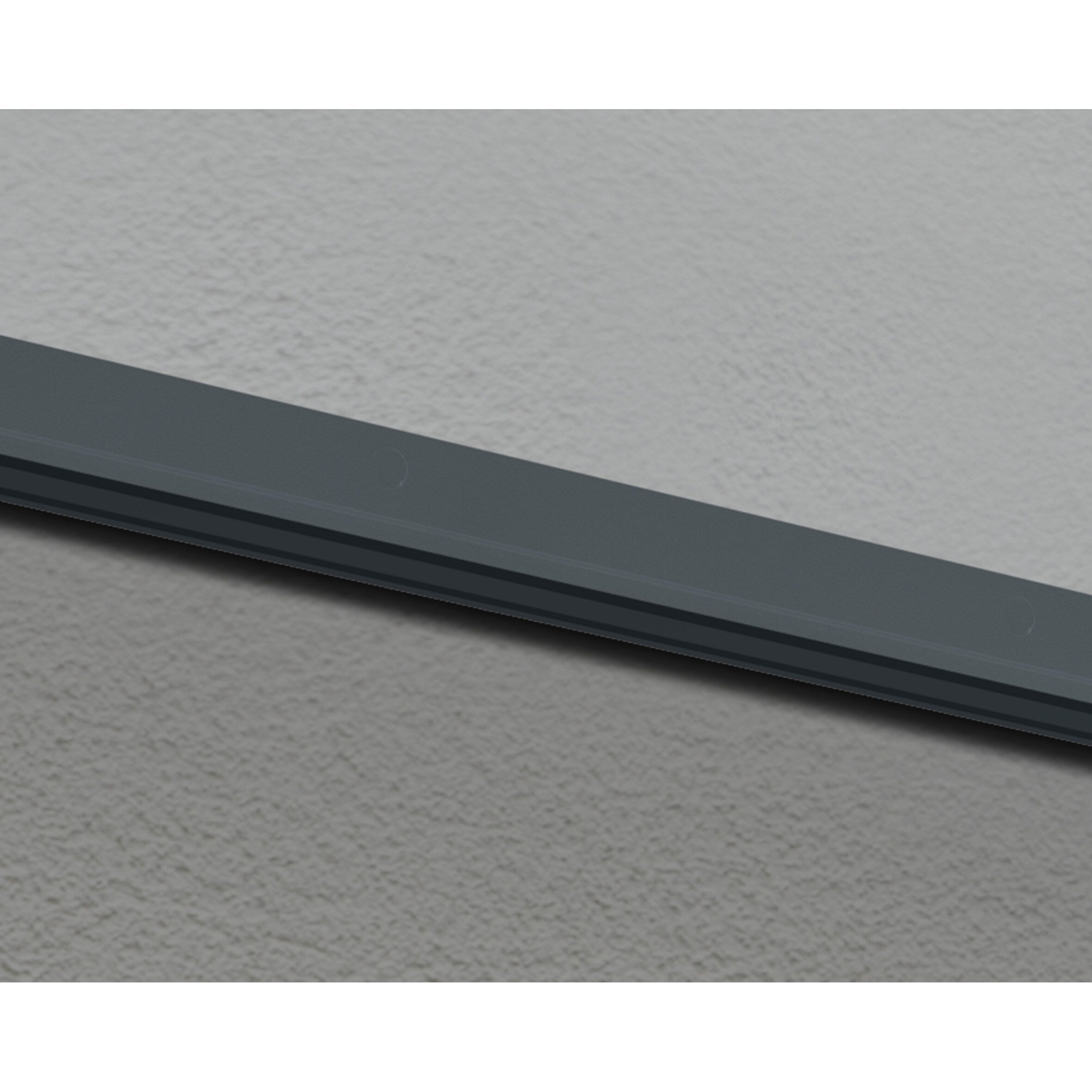 Sophia 3 ft. Grey Clear Door and Window Awning