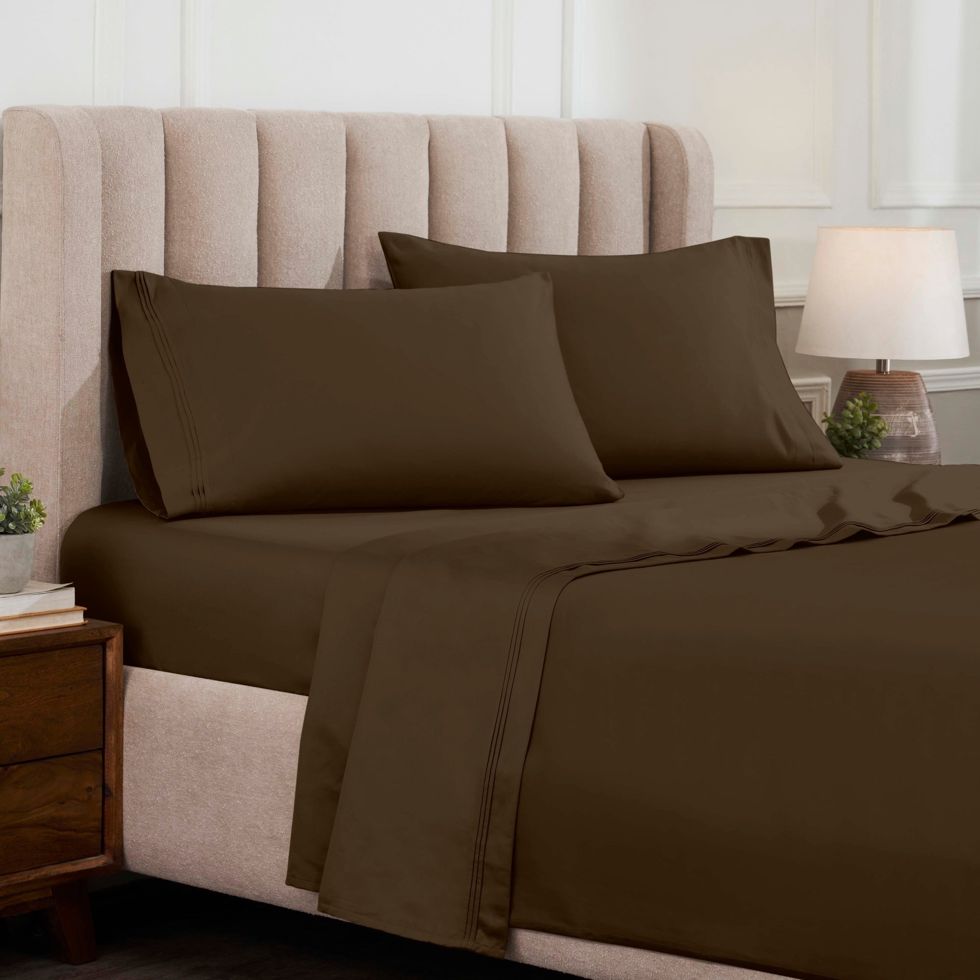 Superior Egyptian Cotton 1500 Thread Count Deep Pocket Solid Sheet Set
