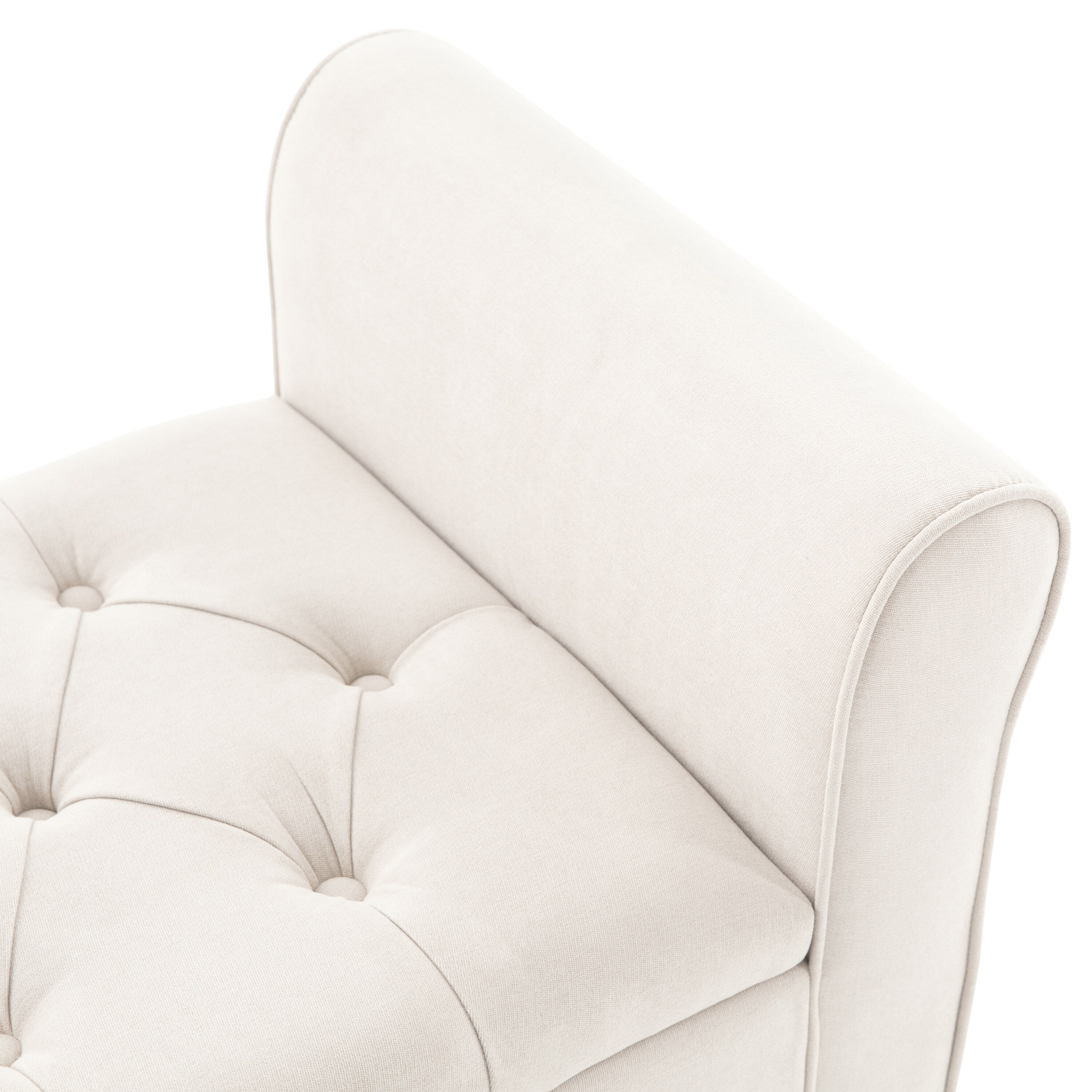 Upholstered Storage Bench Arm Bench Entryway Bench with Tufted Flip Top 50.4 Inches