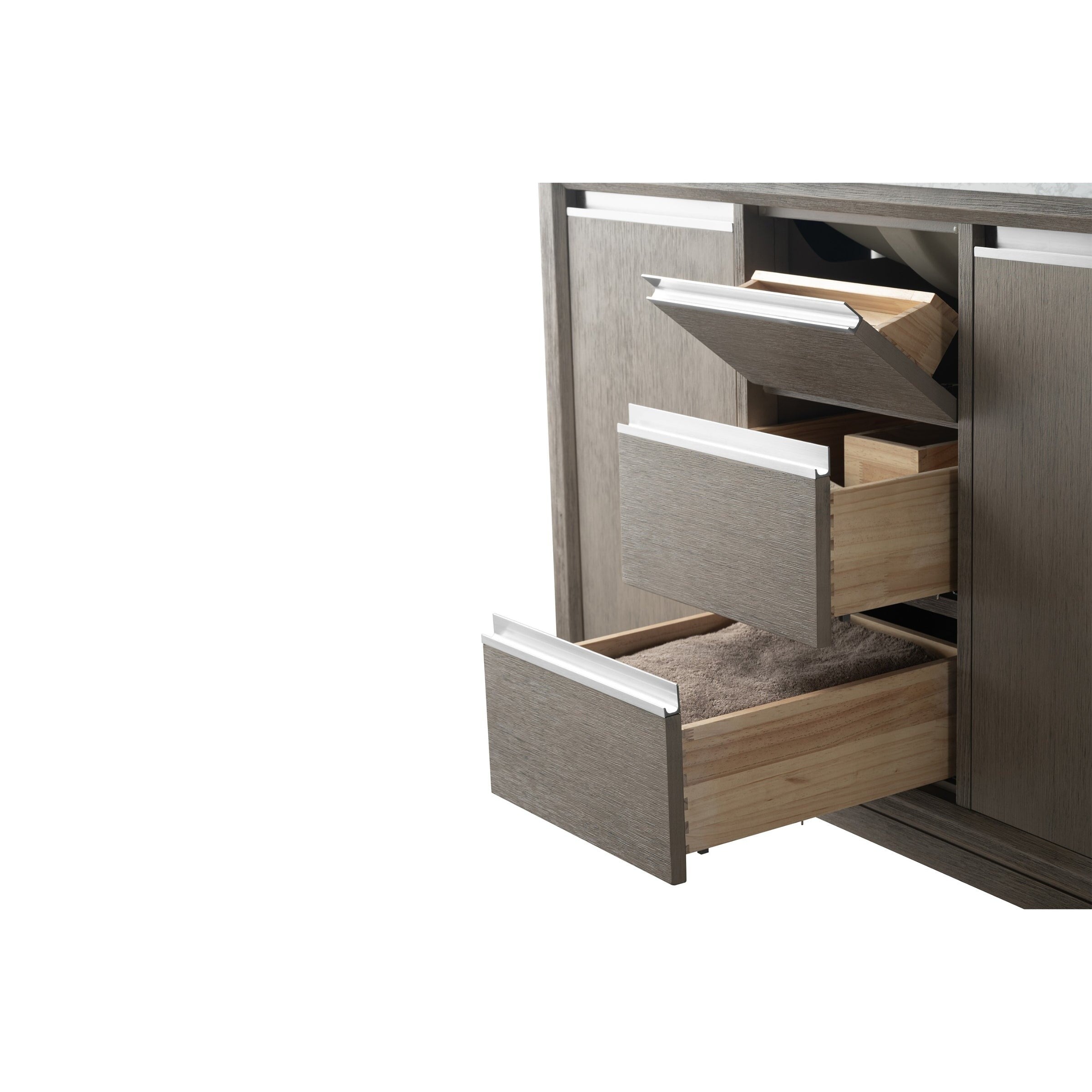 Vanity Art Bathroom Vanity with Ceramic Sink and Engineered Marble Top