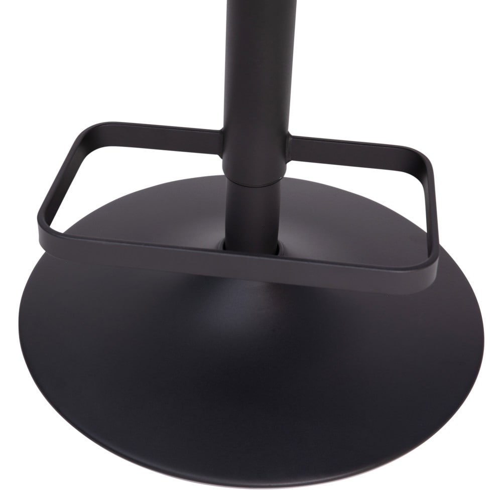 Modern Upholstered Adjustable-Height Barstool with Rounded Back