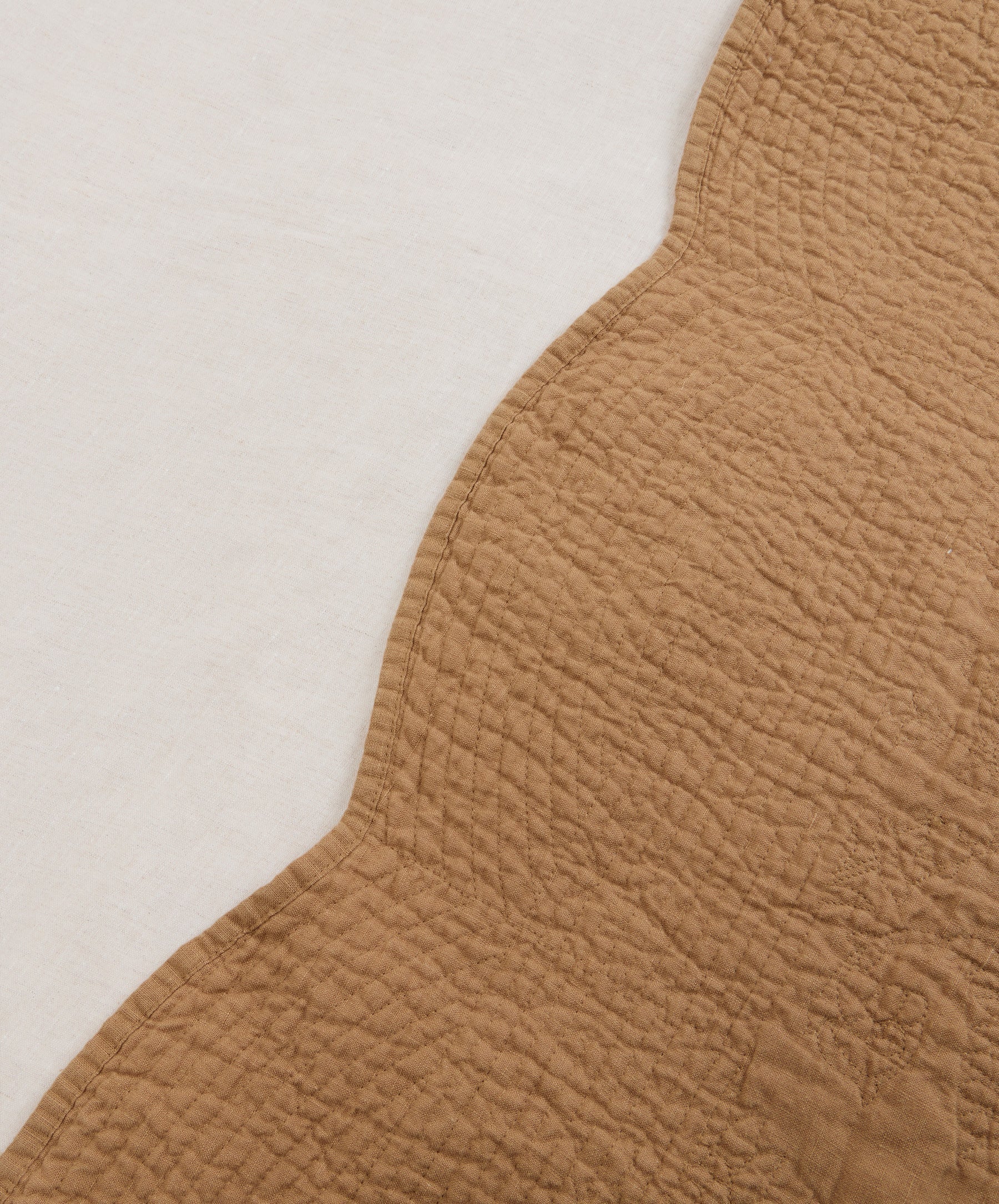 Willow Embroidered Quilt - Nutmeg
