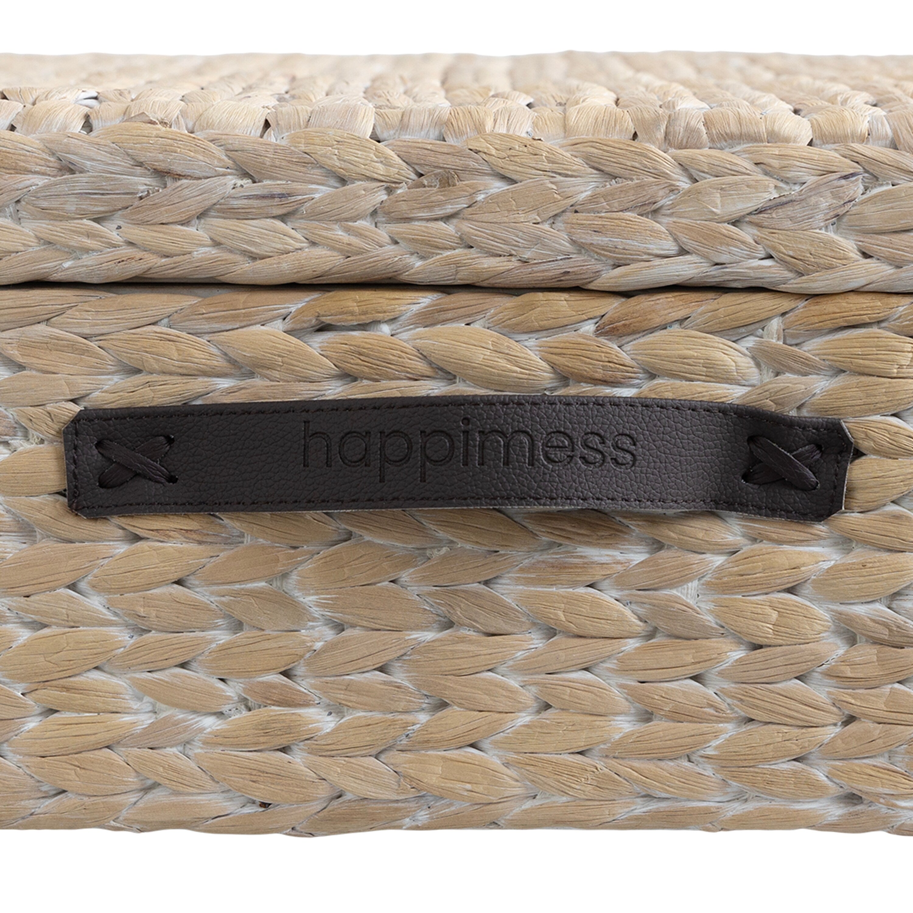 happimess Hyacinth/Wood Underbed Storage Bin with Wheels & Handles