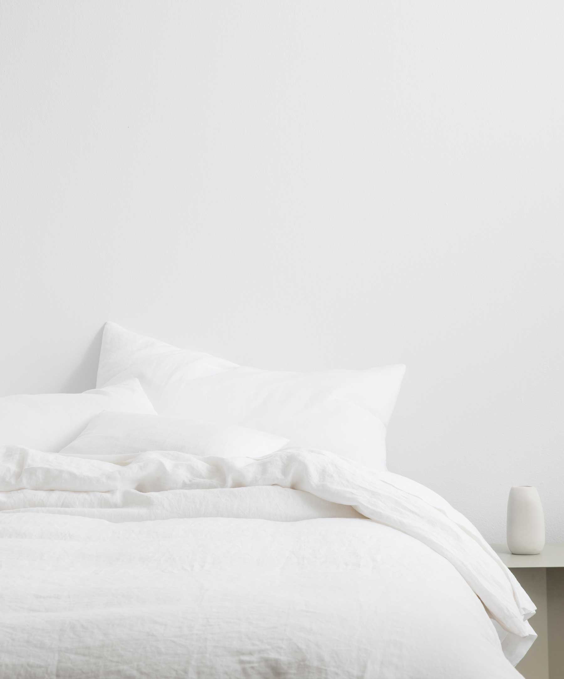 Linen Sheet Set with Pillowcases - White
