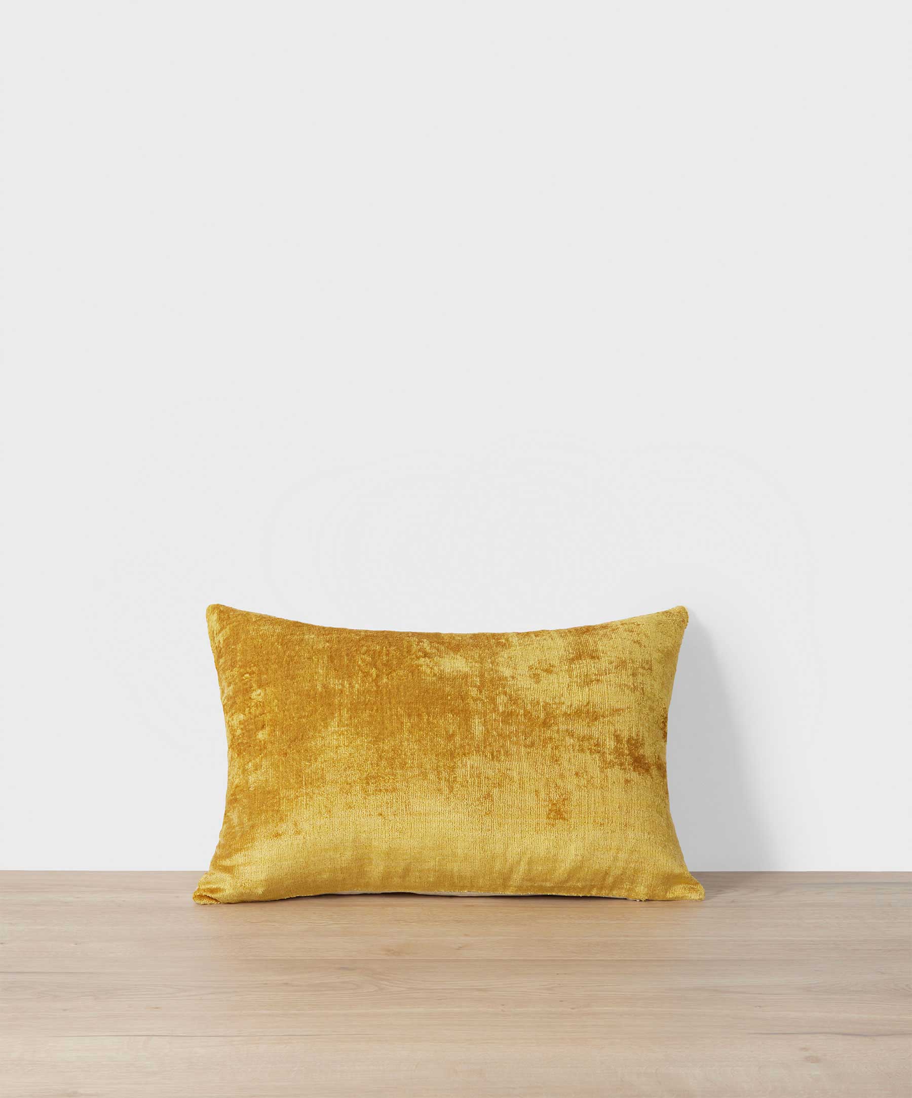 Talik Velvet Rectangular Cushion Cover - Mustard