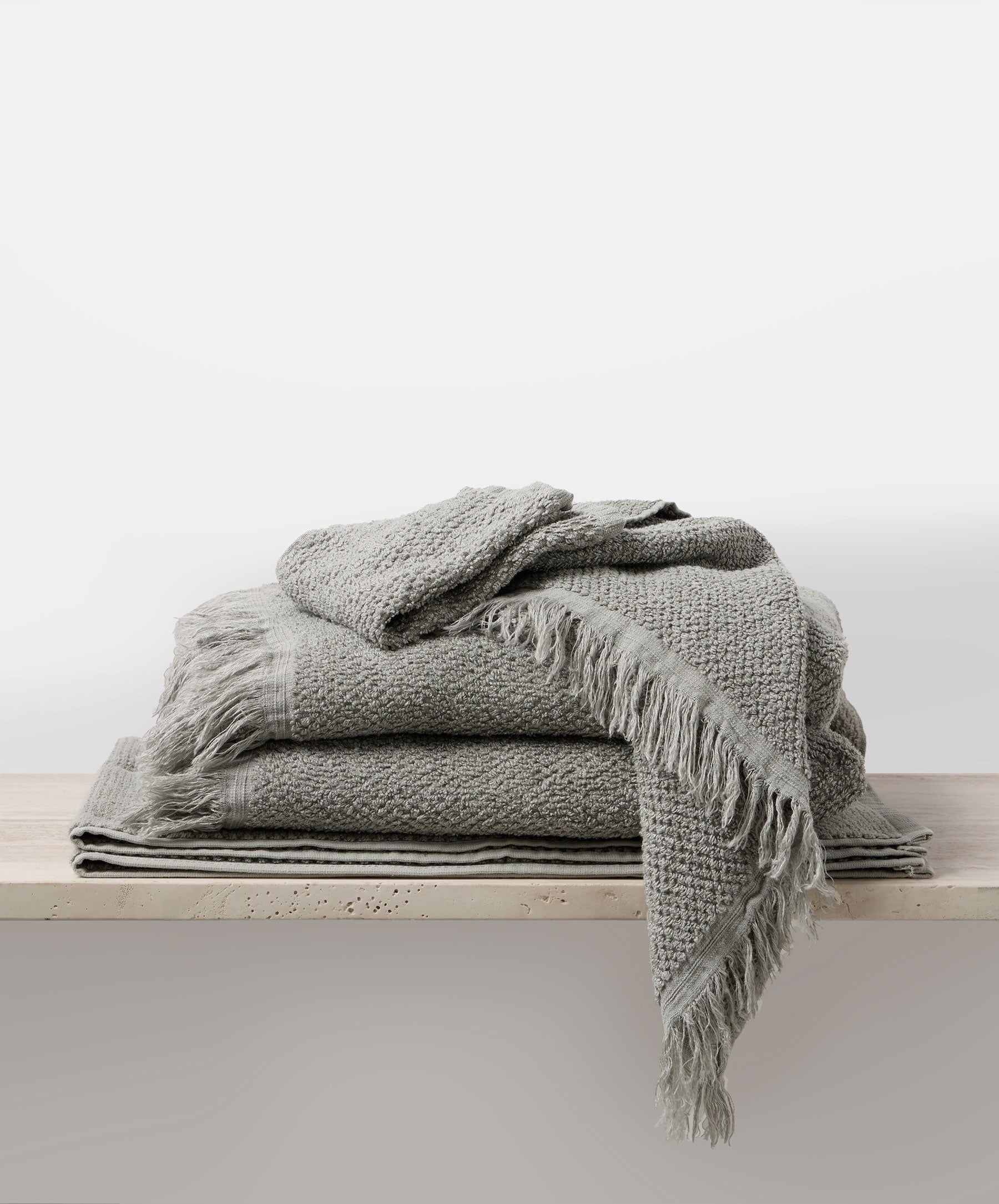 Pure Linen Towel Bundle - Pebble