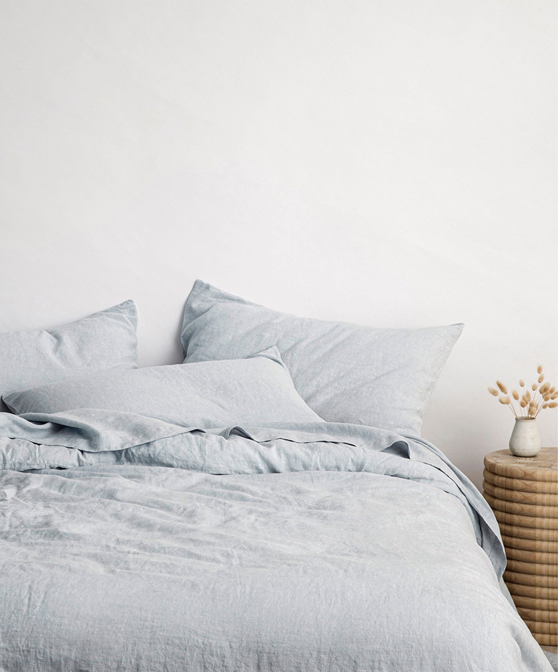 Linen Sheet Set with Pillowcases - Sky