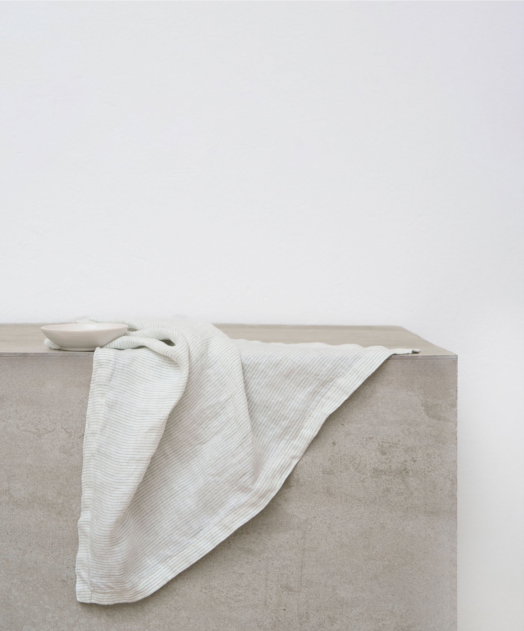 Linen Table Napkins - Fern Stripe