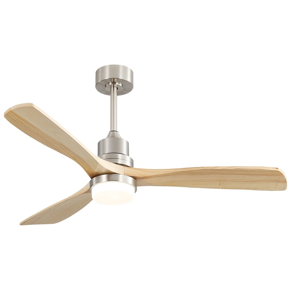 Sofucor 52 Indoor Wood Ceiling Fan Light with Remote, Integrated Light Optional