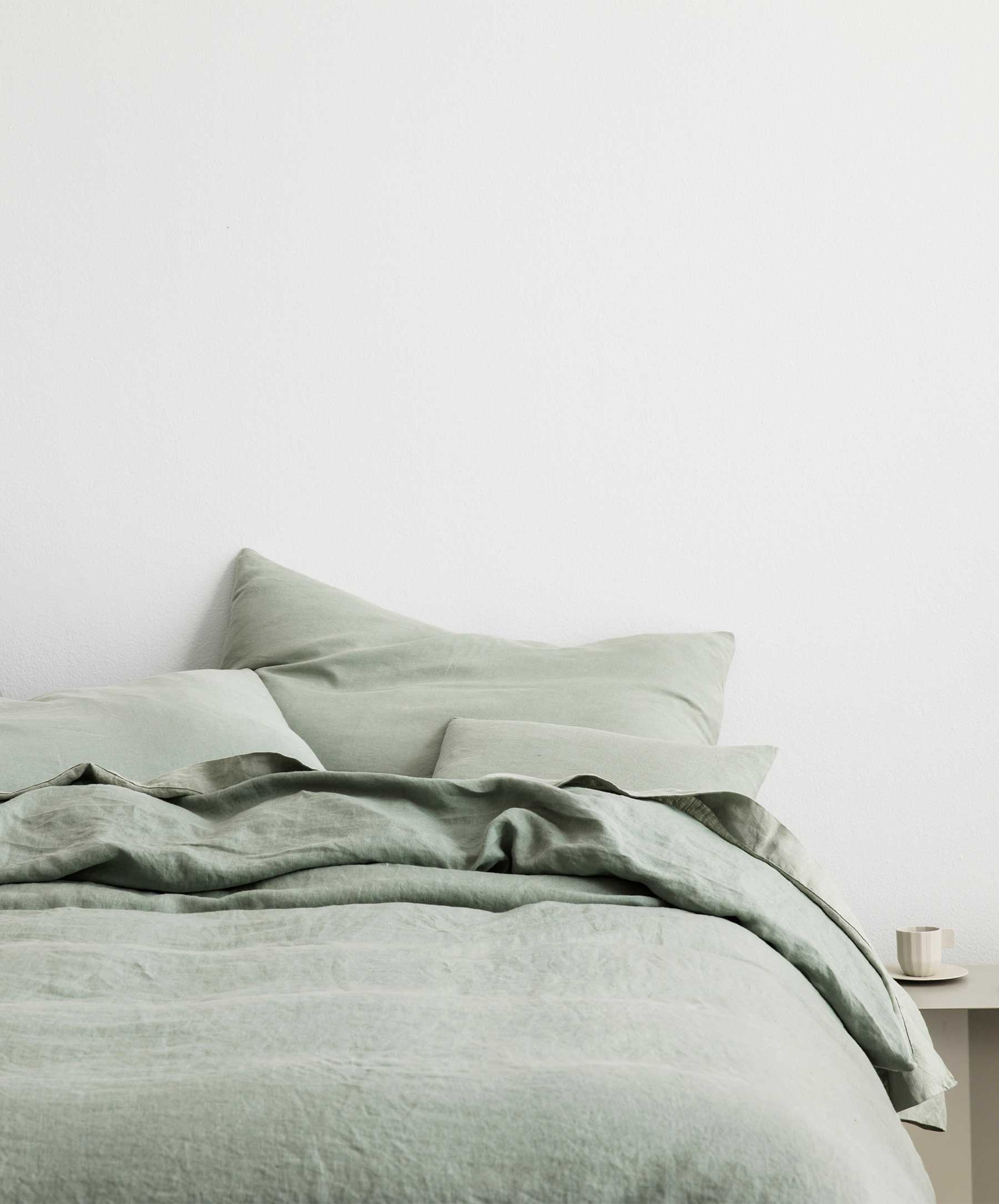 Linen Sheet Set with Pillowcases - Sage