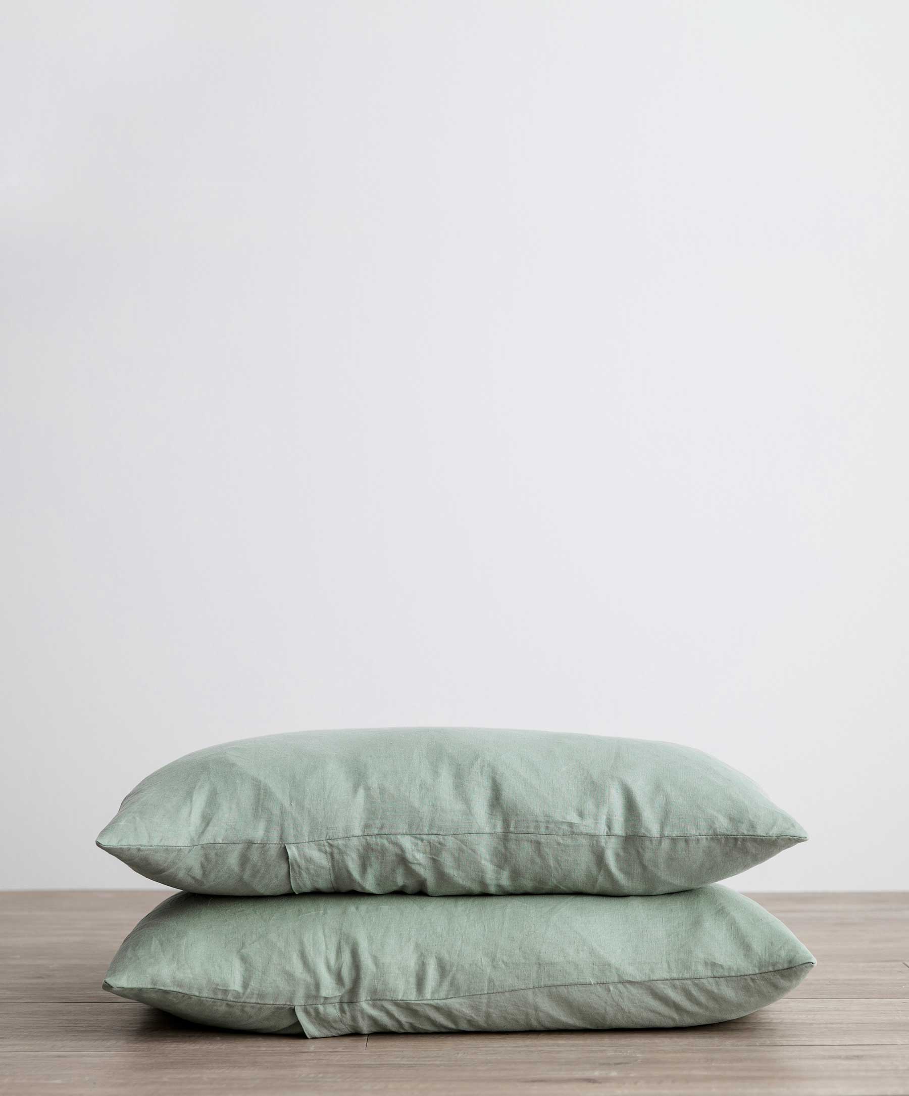 Set of 2 Linen Pillowcases - Sage