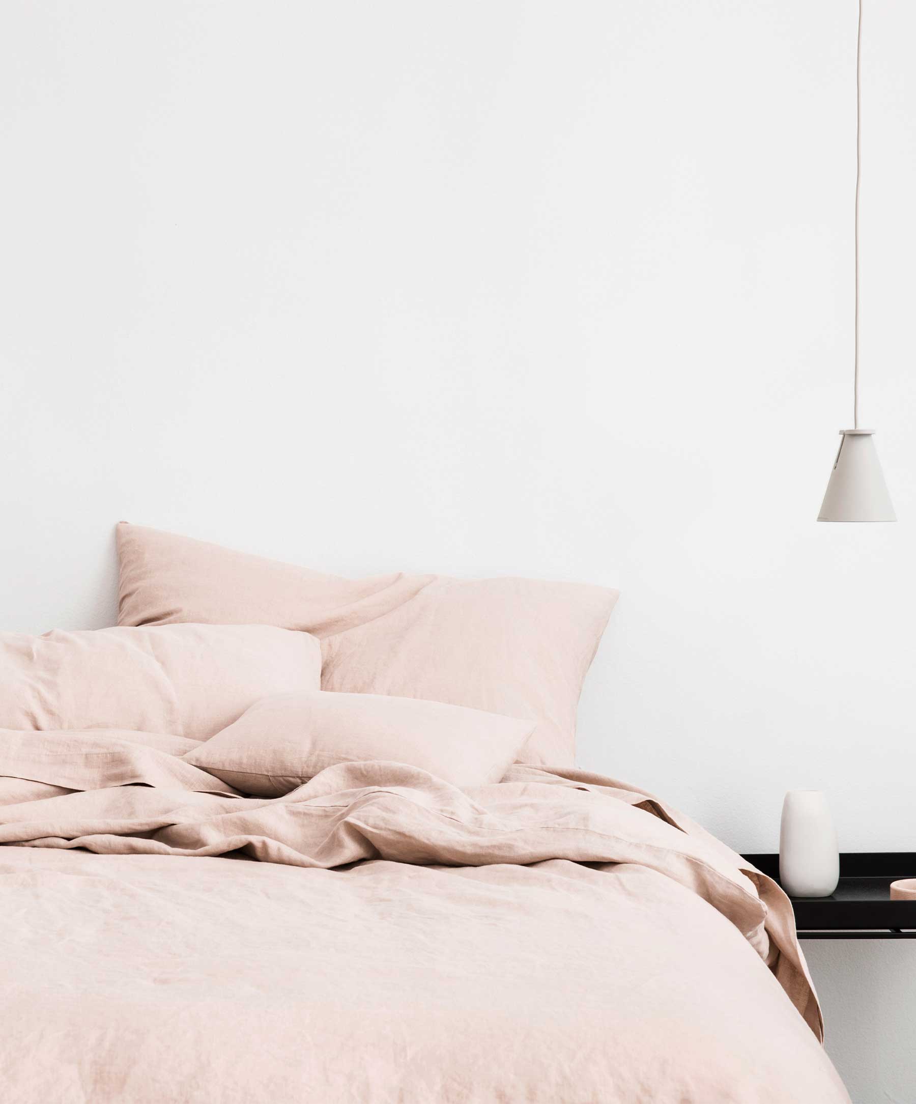 Linen Sheet Set with Pillowcases - Blush