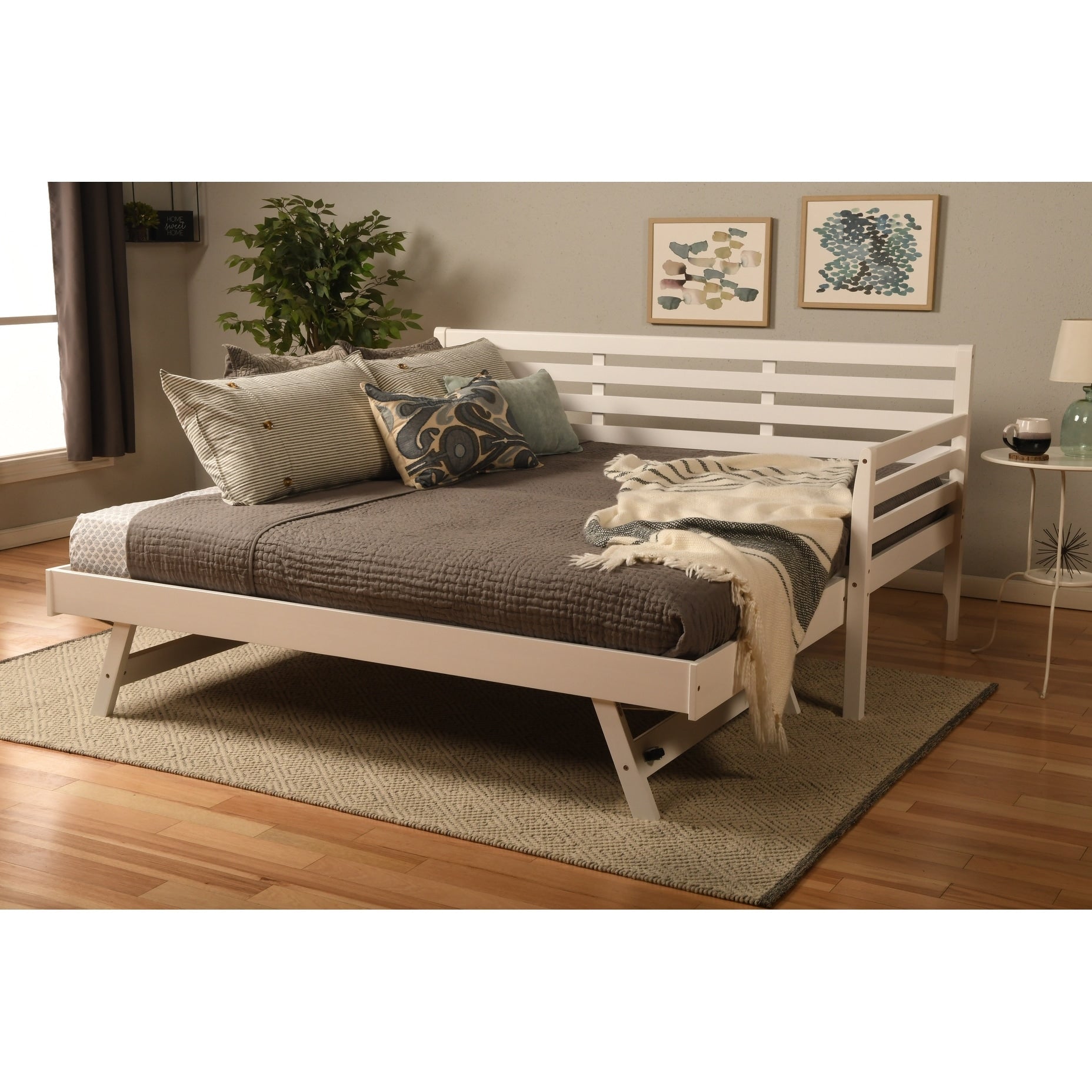 Somette Boho Daybed with Additional Pop Up Bed (Mattresses Not Included)