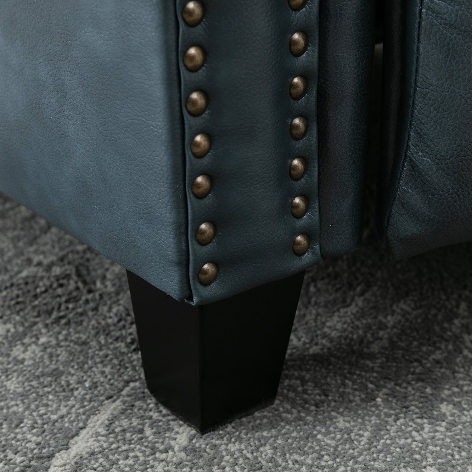 Genuine Leather Push Back Recliner Chair with Comfortable Arms and Back