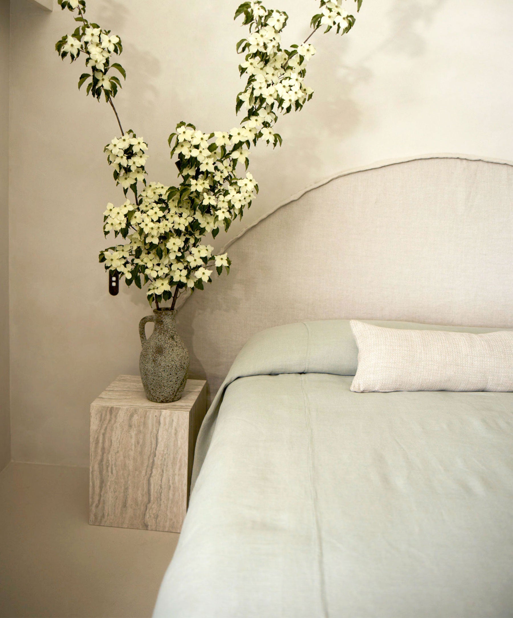 Repose Linen Bedcover - Artichoke