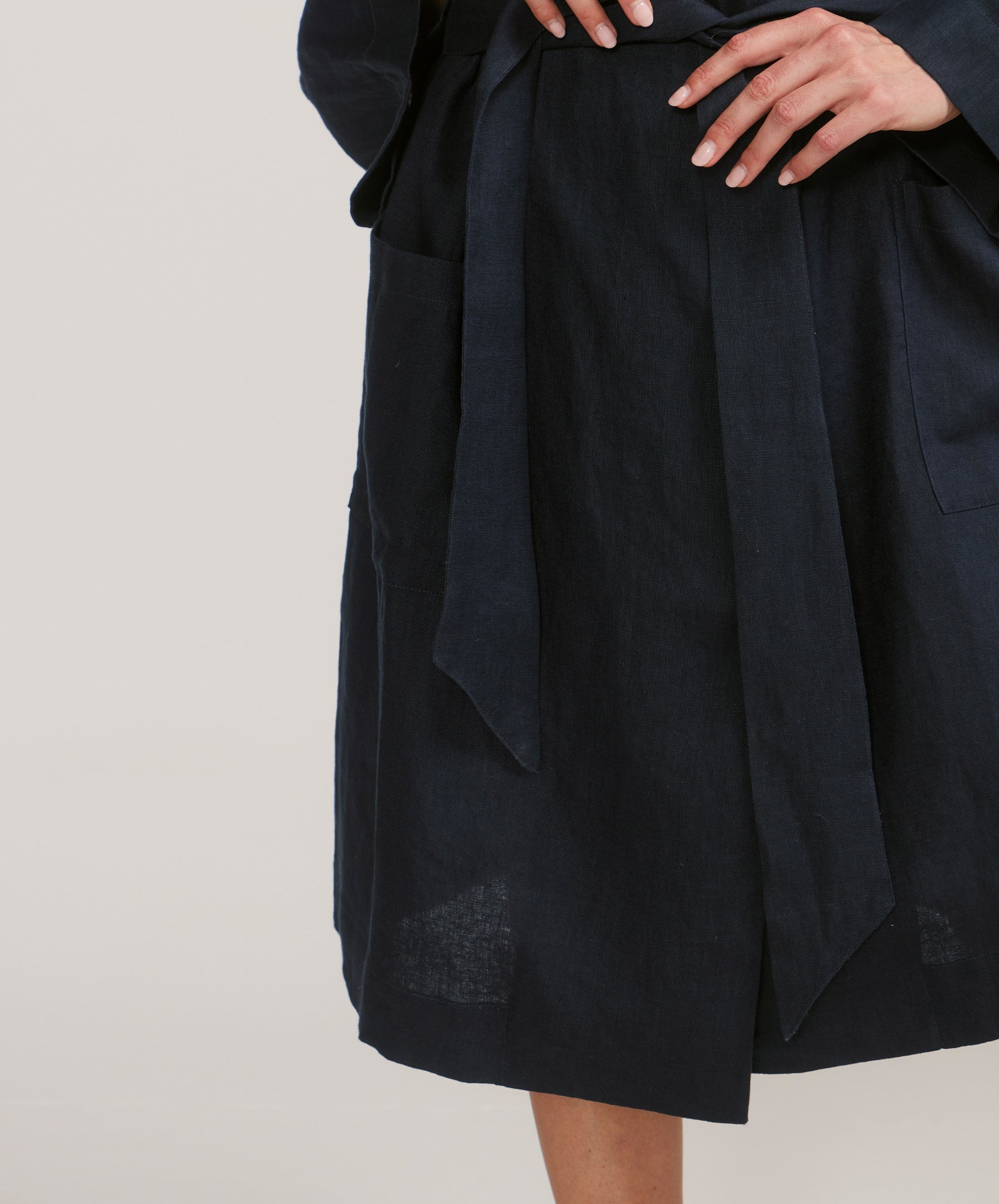 Linen Robe - Ink