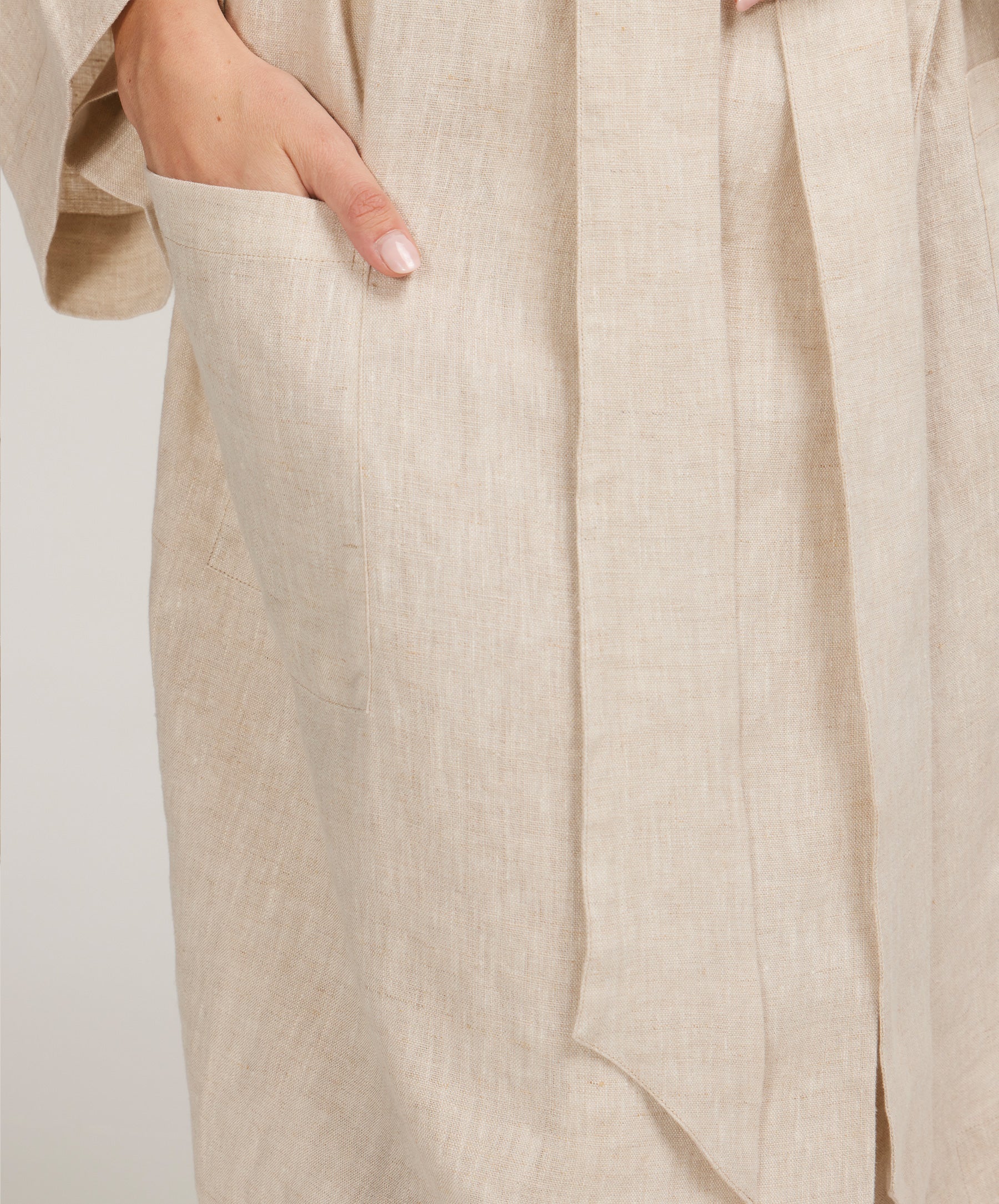 Linen Robe - Natural