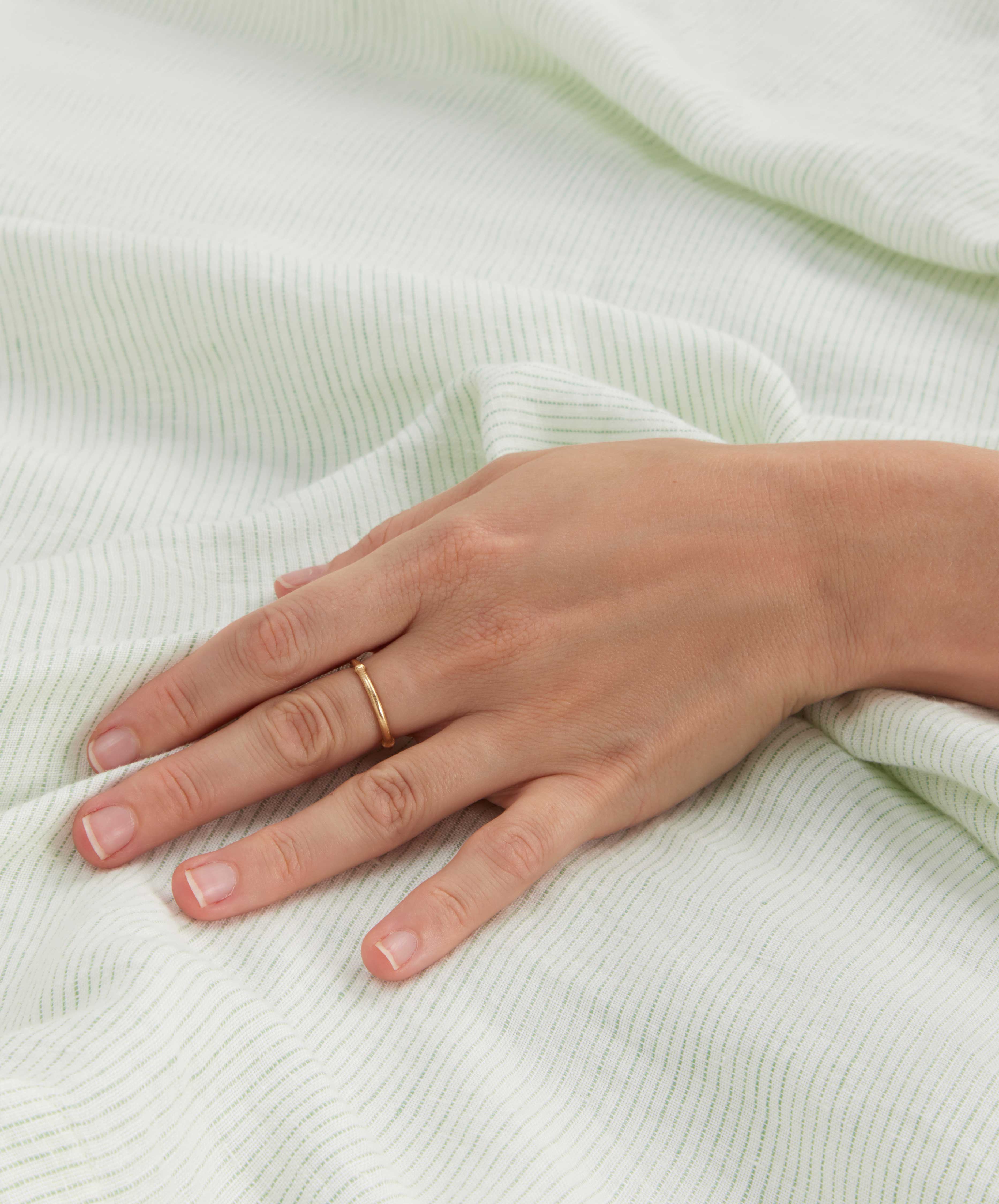 Linen Fitted Sheet - Fern Stripe
