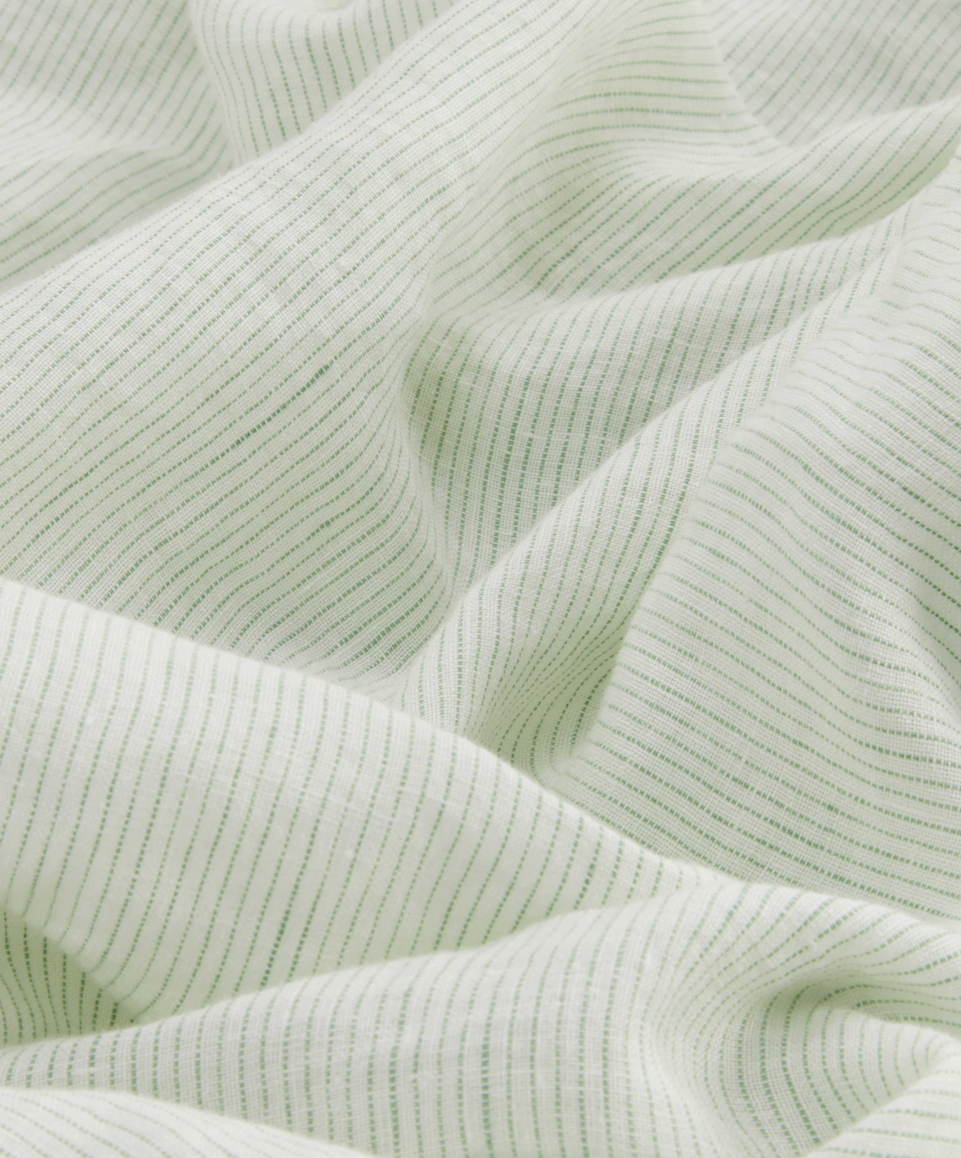 Linen Sheet Set with Pillowcases - Fern Stripe