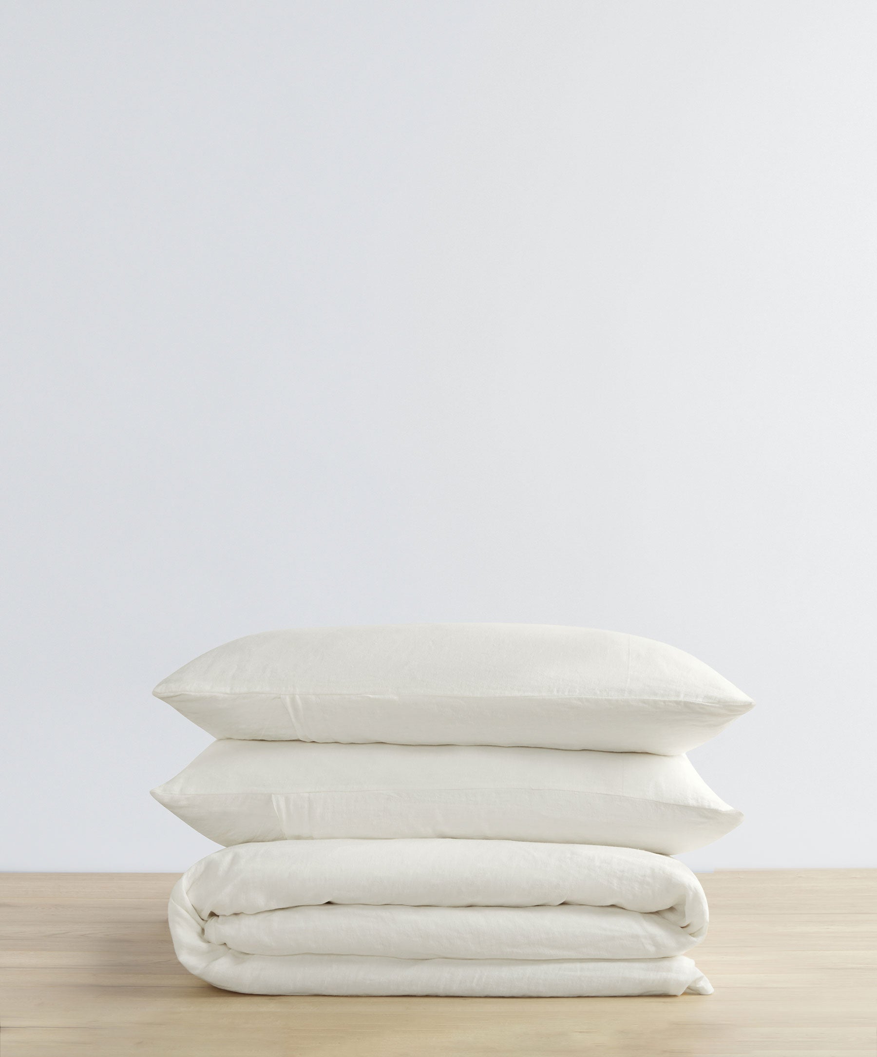 Linen Duvet Cover Set - Ivory