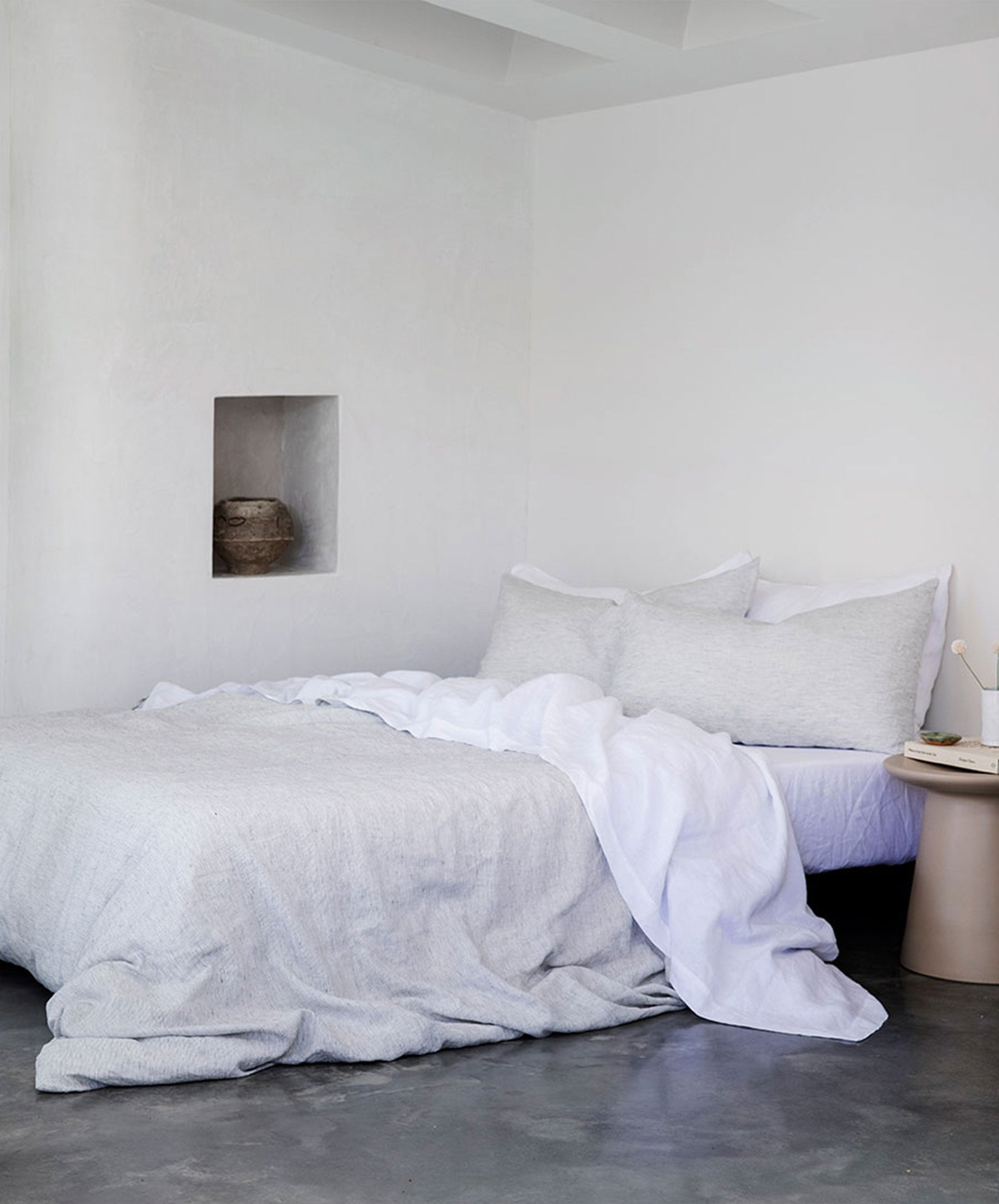 Linen Duvet Cover - Pinstripe