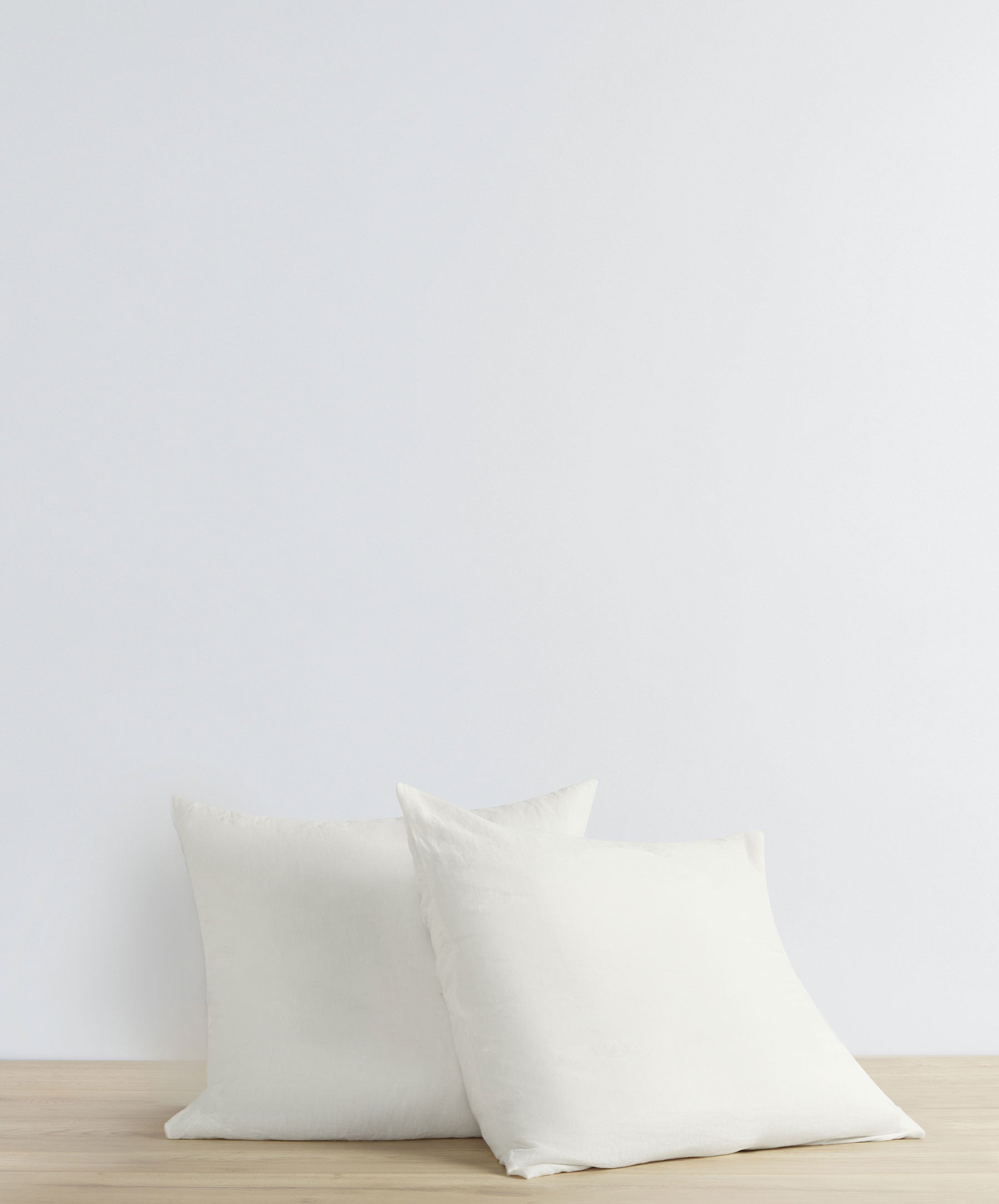 Set of 2 Linen Euro Pillowcases - Ivory
