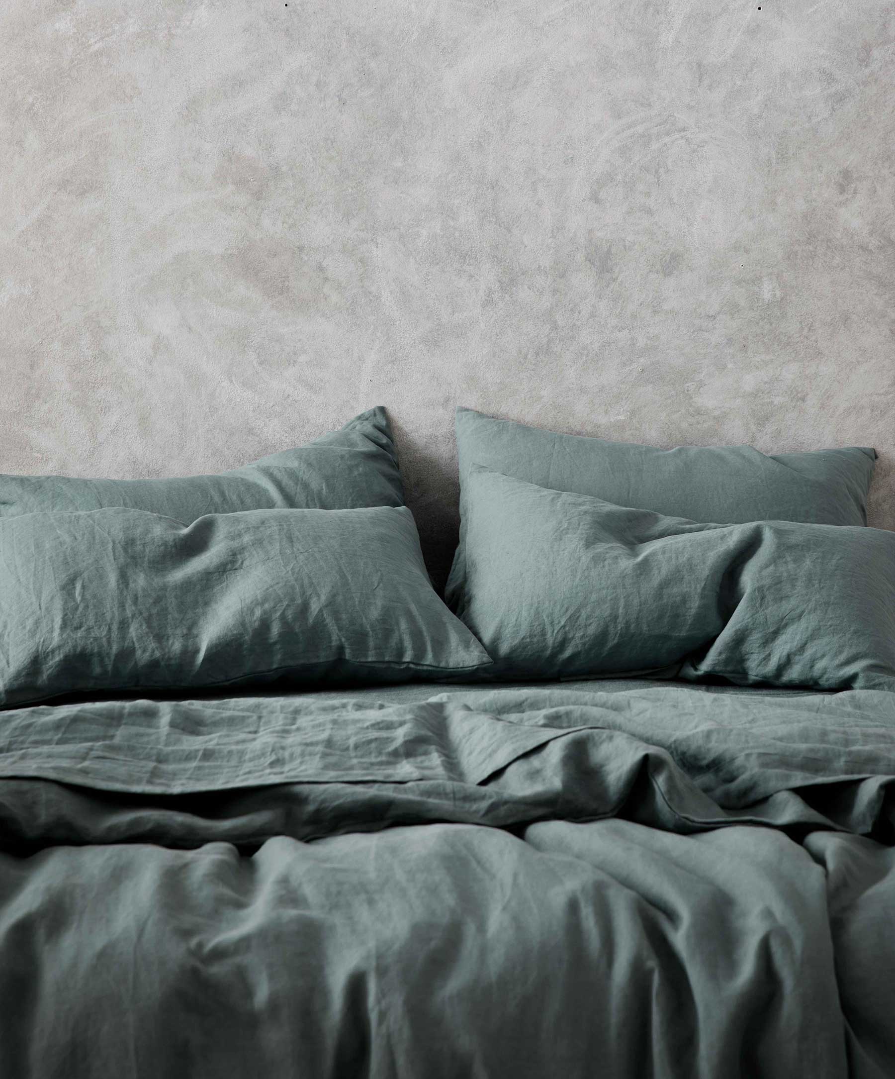 Linen Sheet Set with Pillowcases - Bluestone