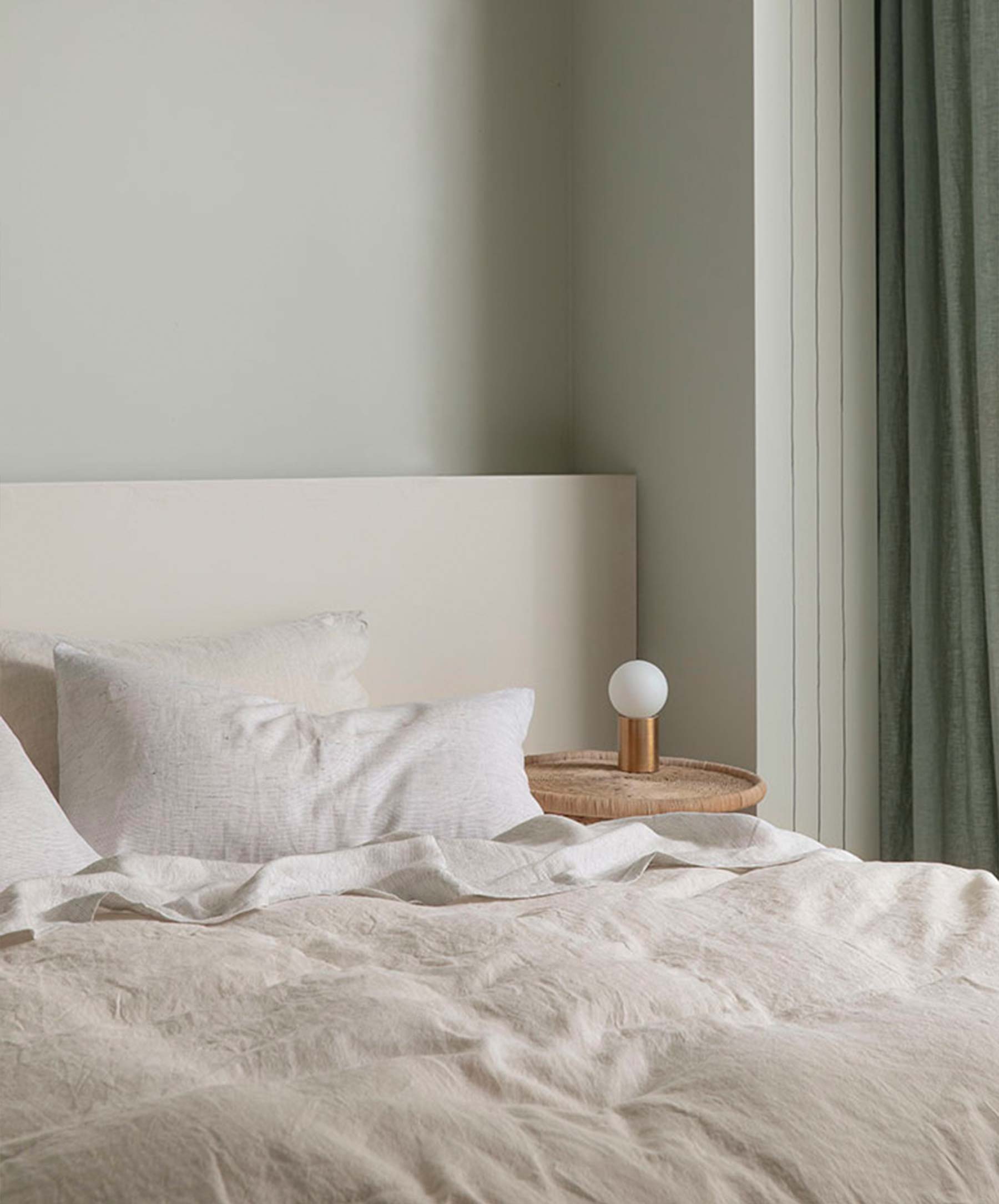 Set of 2 Linen Pillowcases - Pinstripe