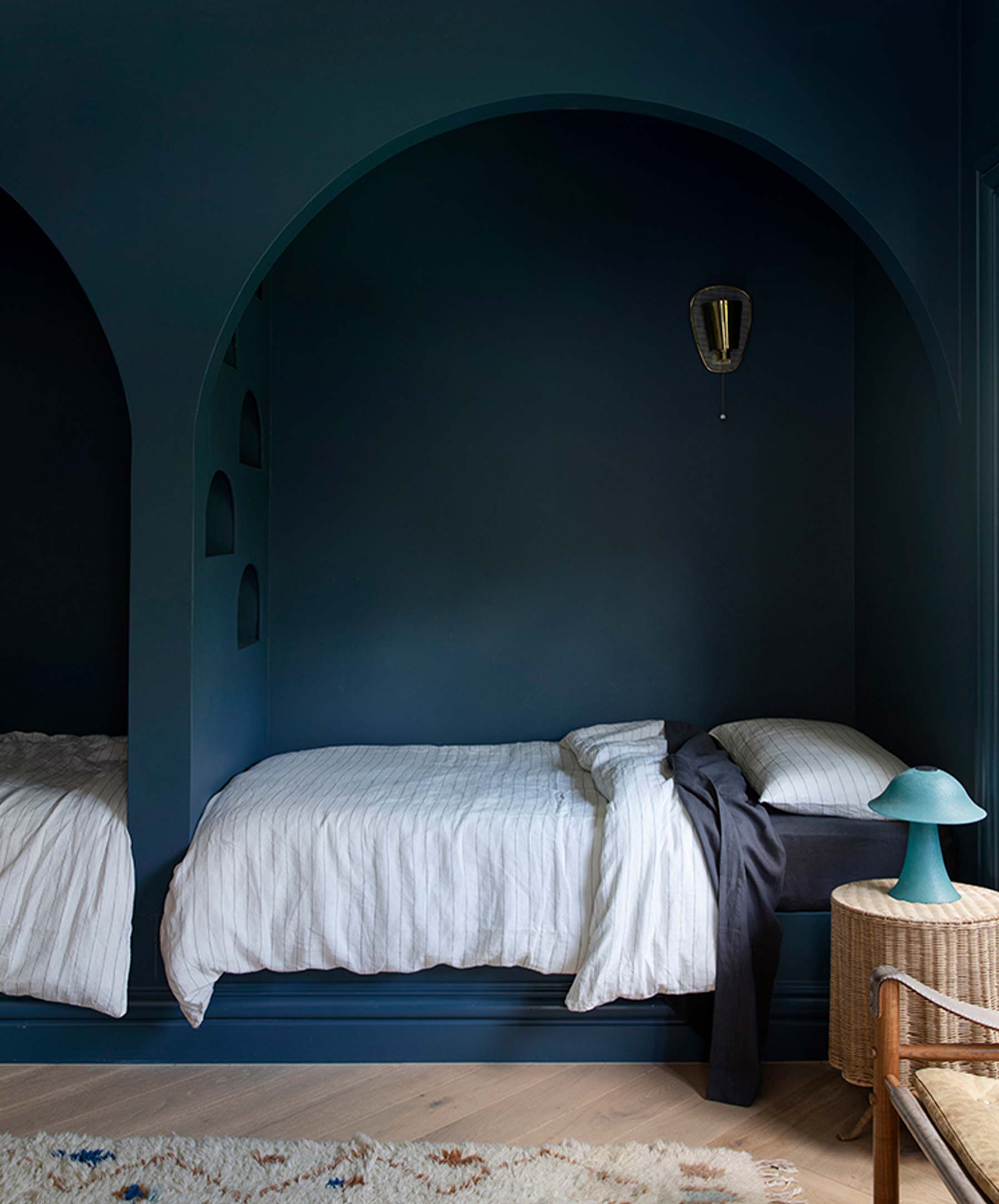 Linen Flat Sheet with Border - Slate