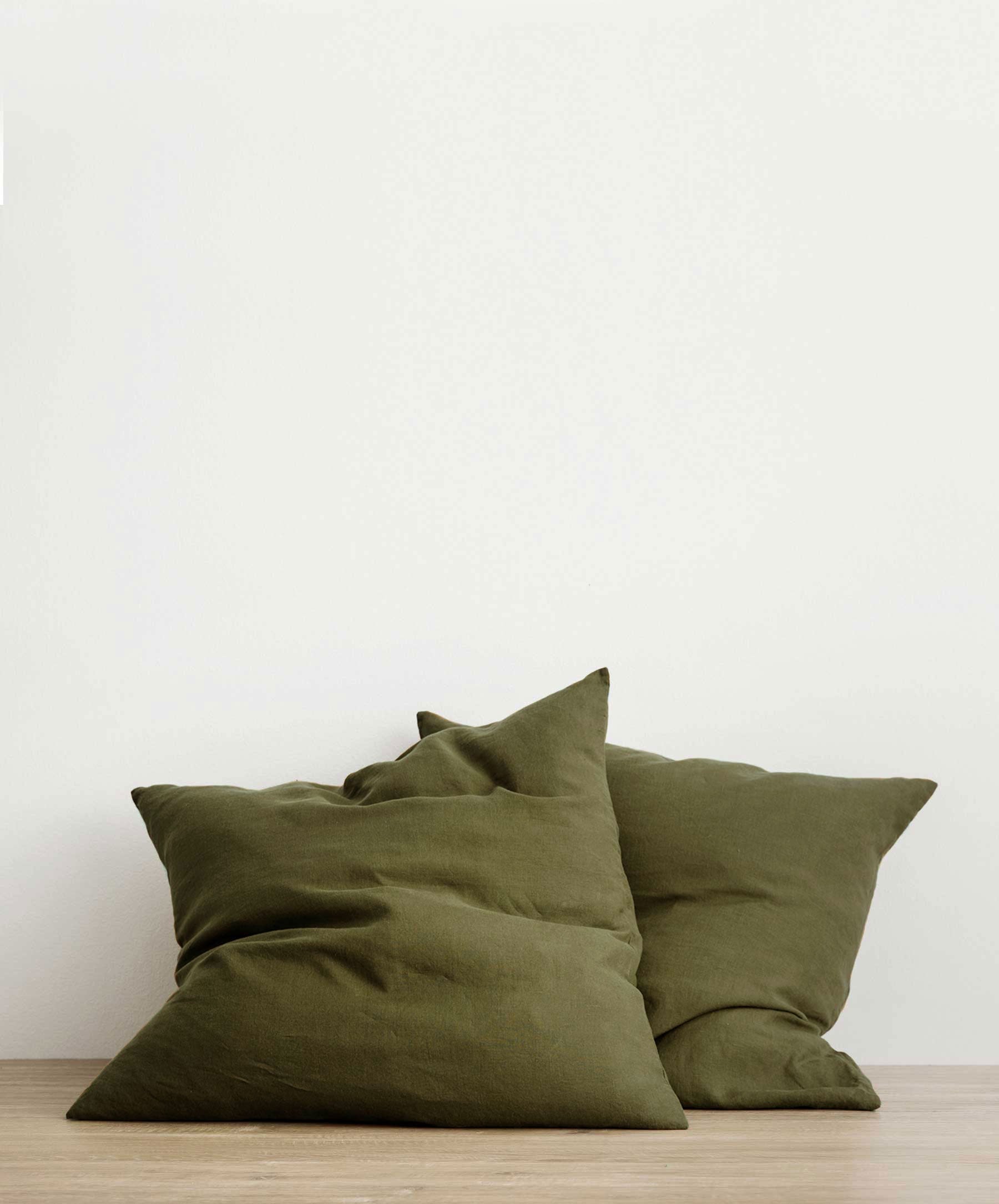 Set of 2 Linen Euro Pillowcases - Forest