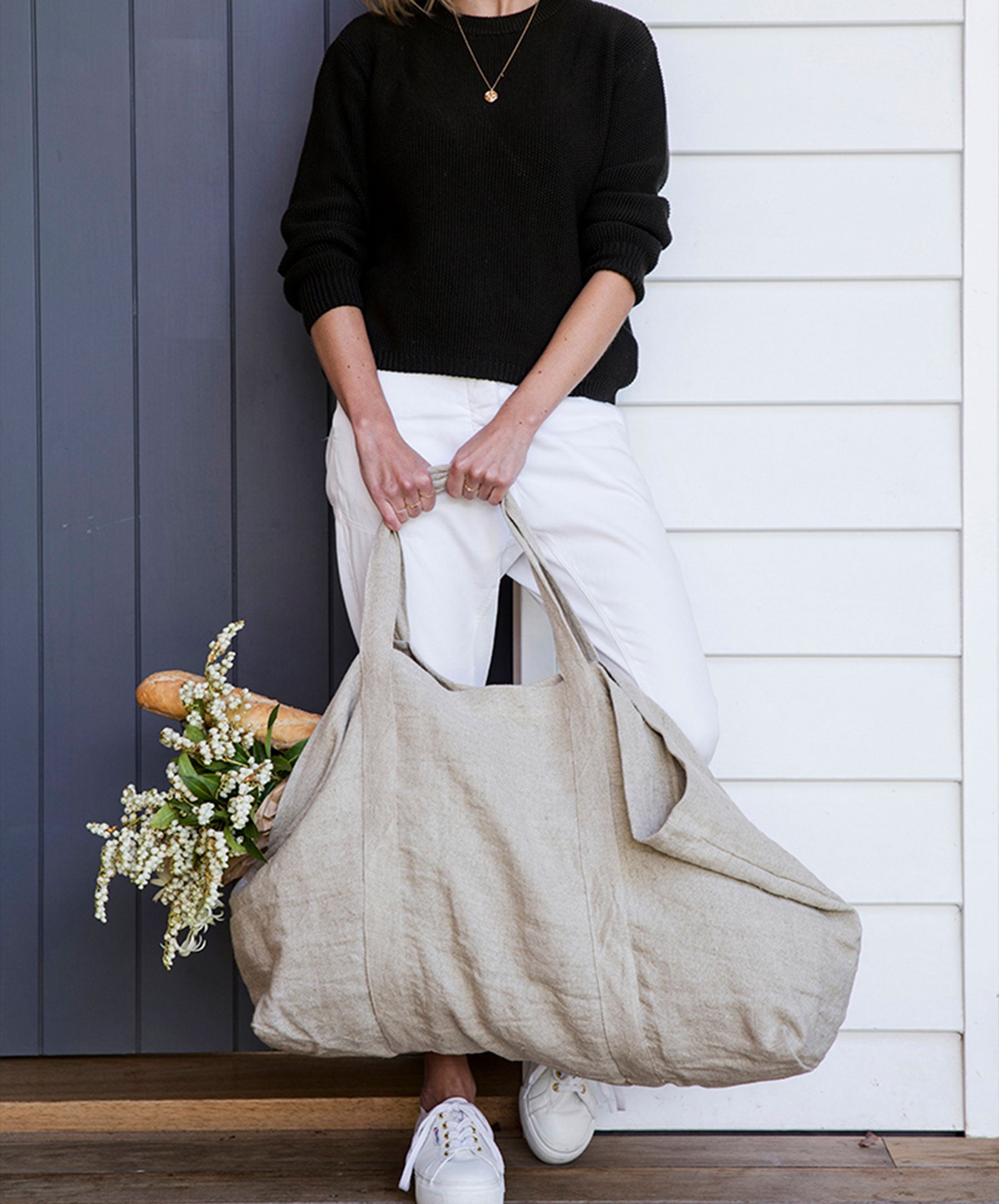 Frankie Linen Bag - Natural