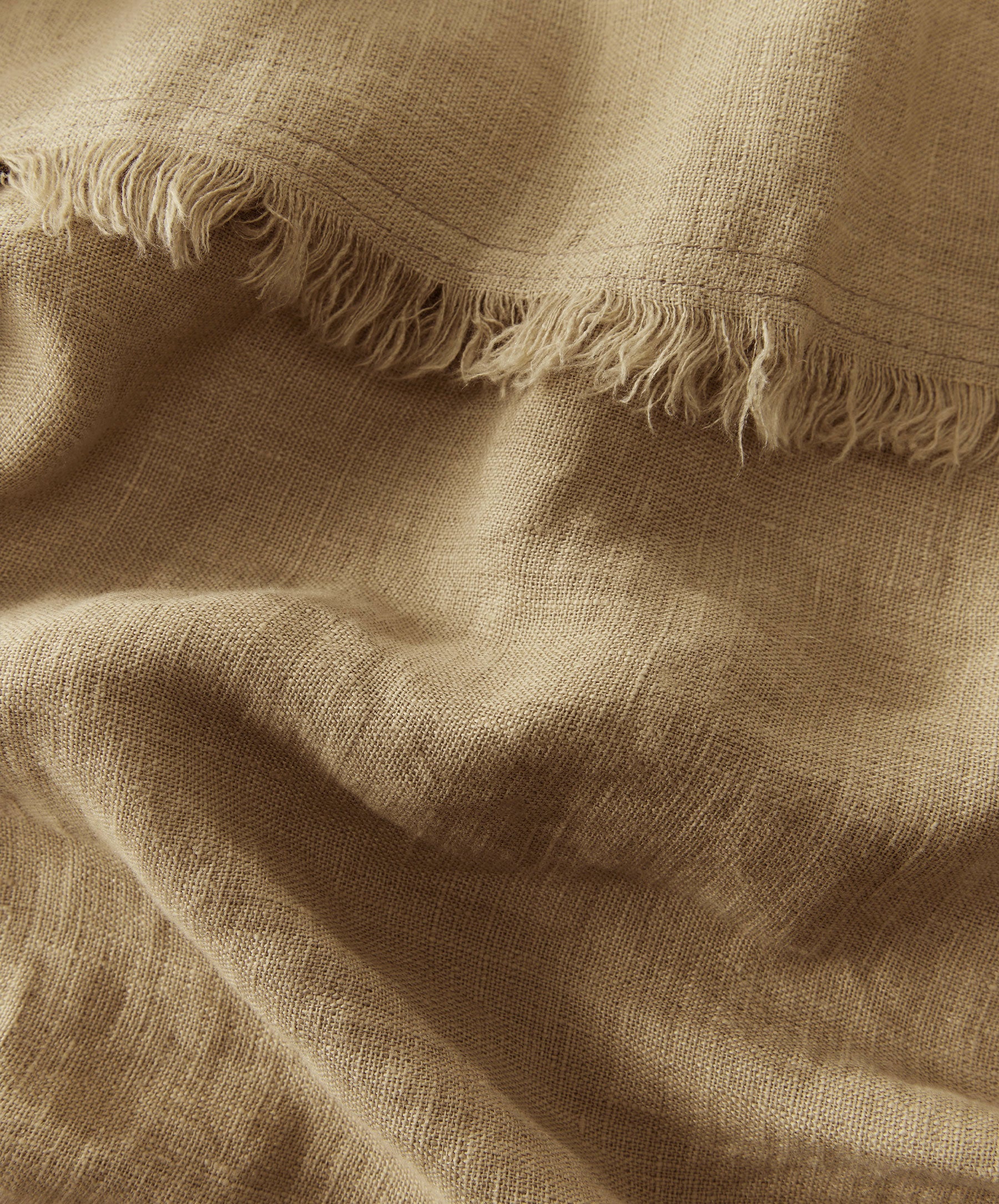 Freya Linen Throw - Biscuit
