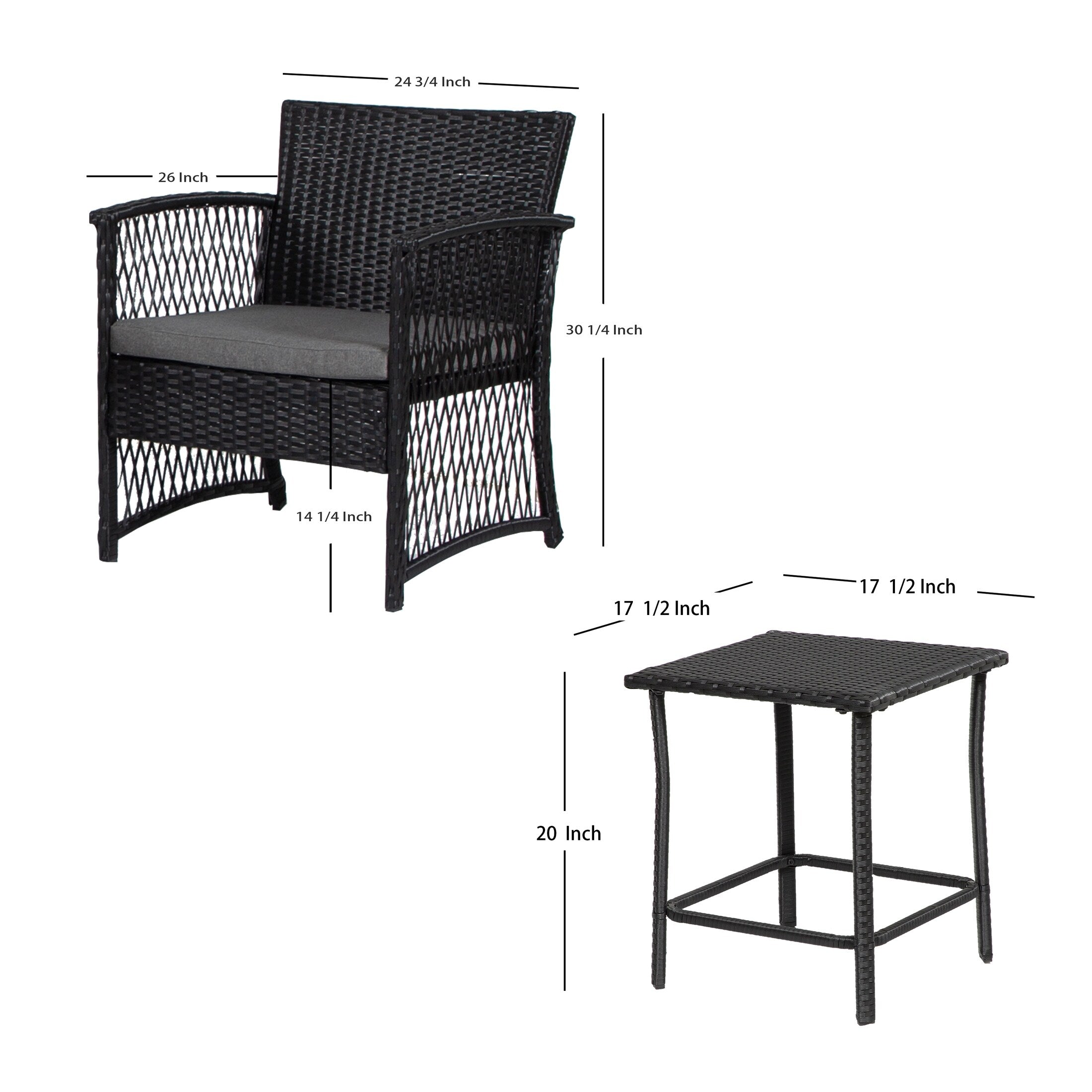 Heritage Outdoor 3-piece Wicker Bistro Patio Set