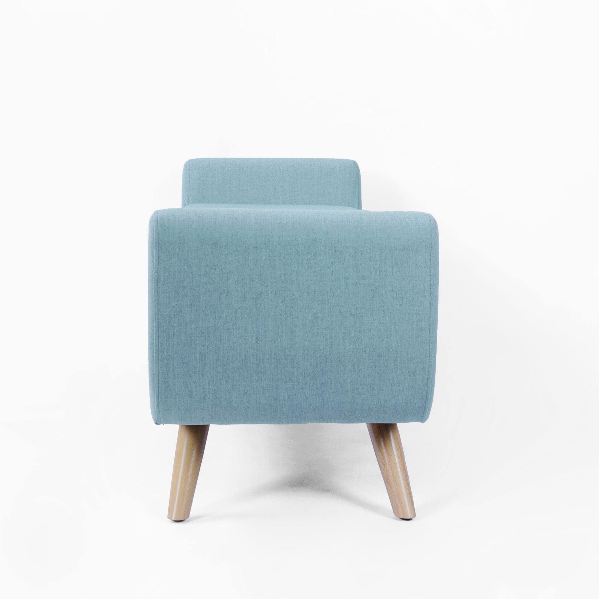 HomePop Modern Sherpa Storage Bench with Wood Legs