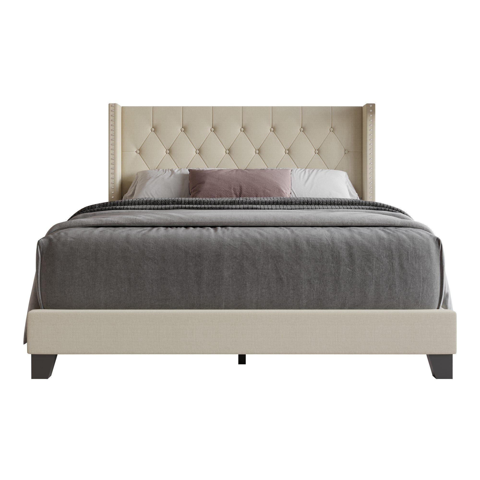 Homer Tufted Upholstered Panel Bed