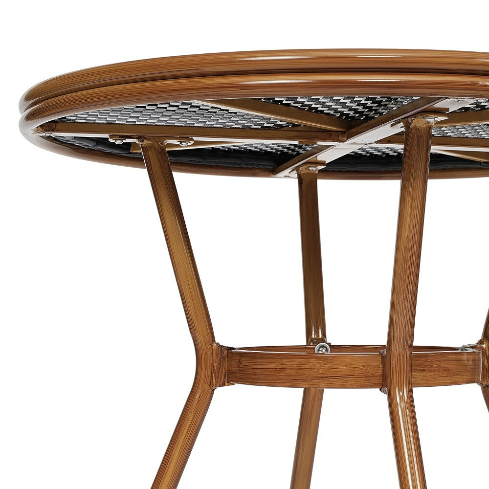 Indoor/Outdoor Commercial Bistro Set with Table and Four Chairs