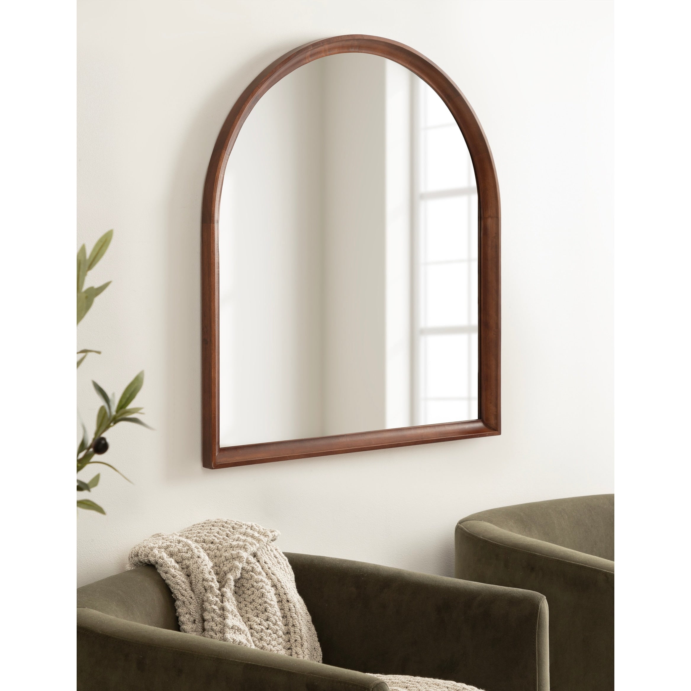Kate and Laurel Hatherleigh Arch Wood Wall Mirror