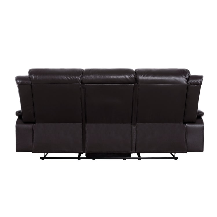 Leather Manual Recliner Sofa Collection for Living Room Leather Reclining Furniture for Home Office Living Room