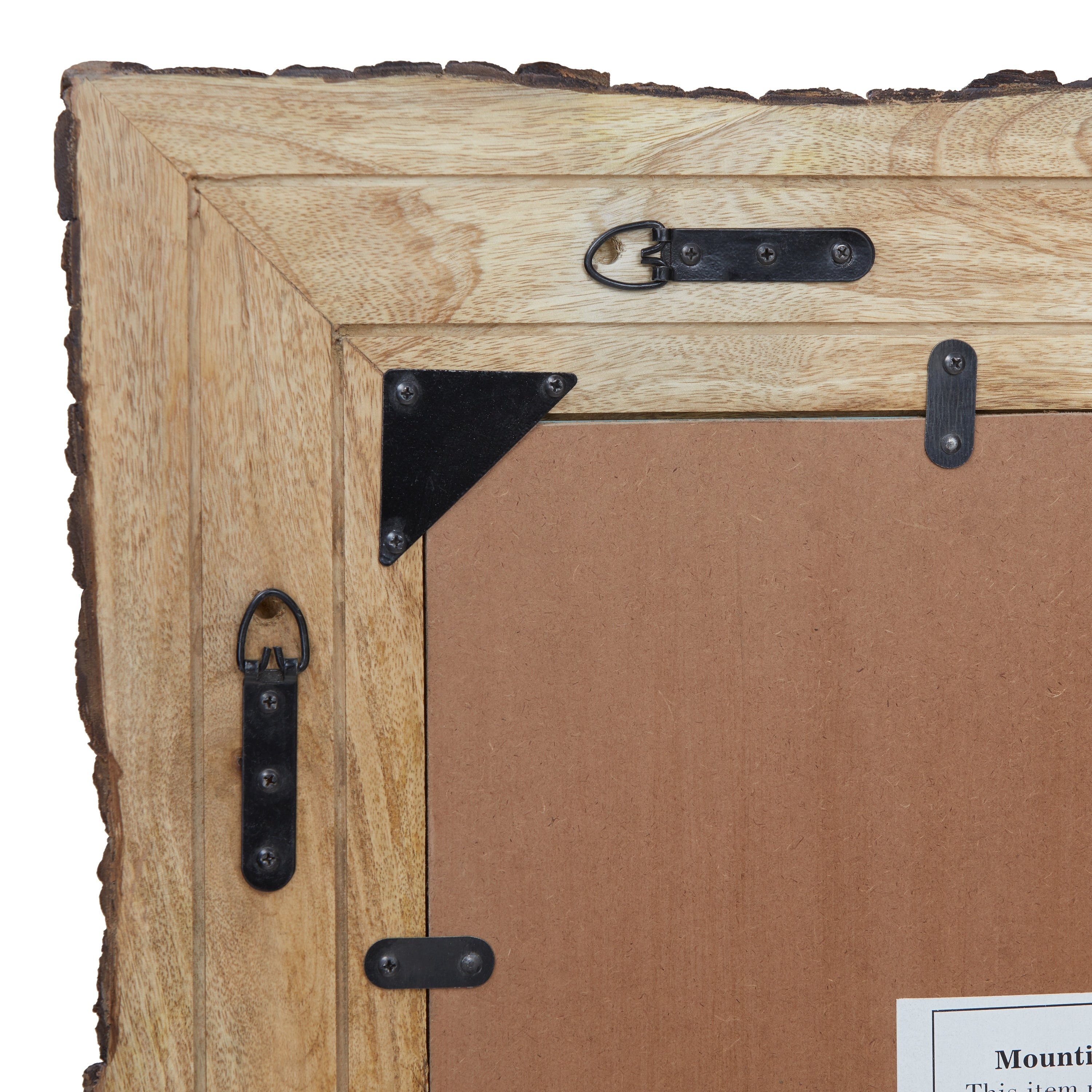 Lamont River of Goods Rectangular Brown and Tan Wood and Glass Wall Mirror - 39 x 1.25 x 28